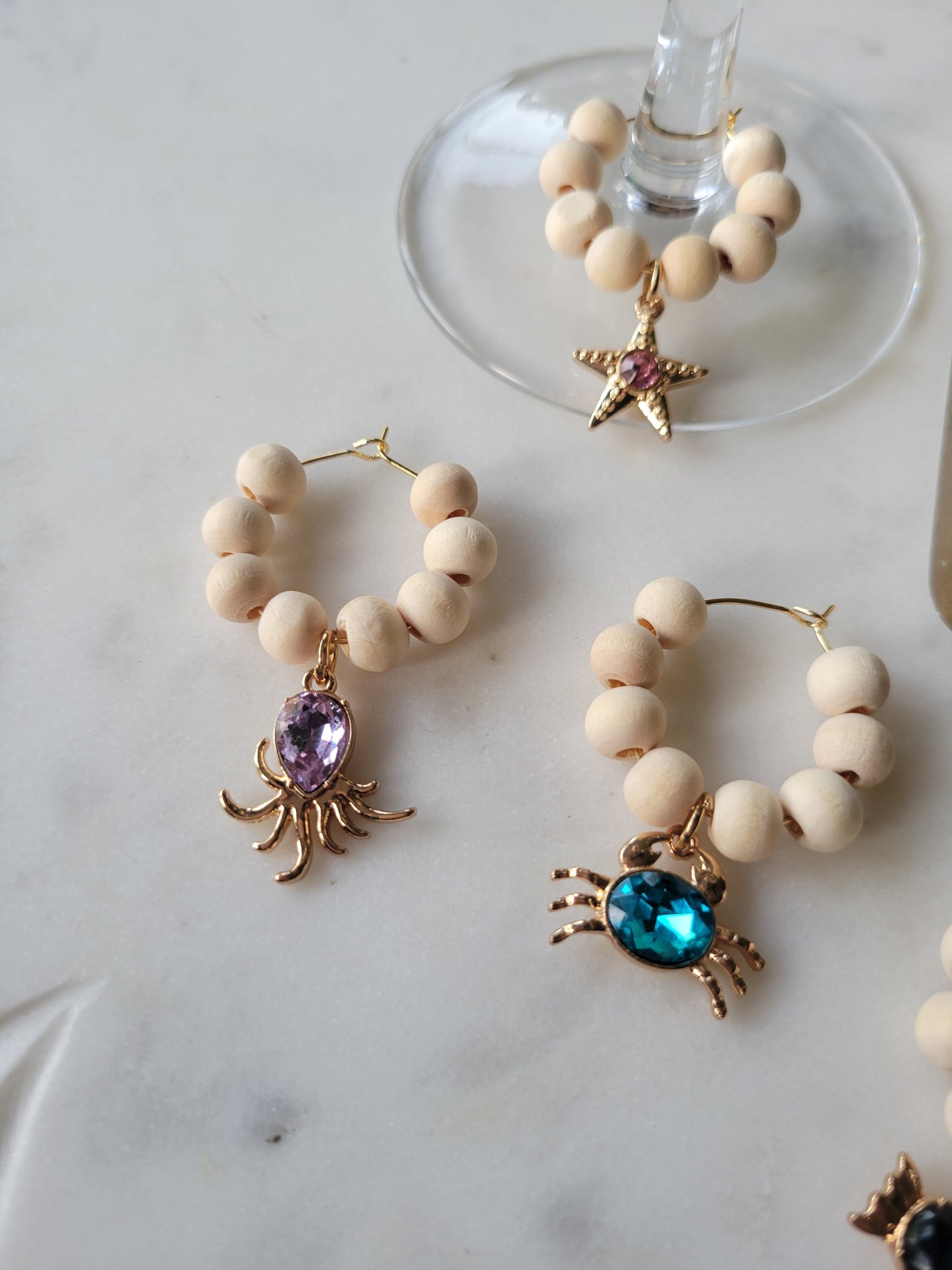 Ocean Wine Charms (Set of 6 : Large)