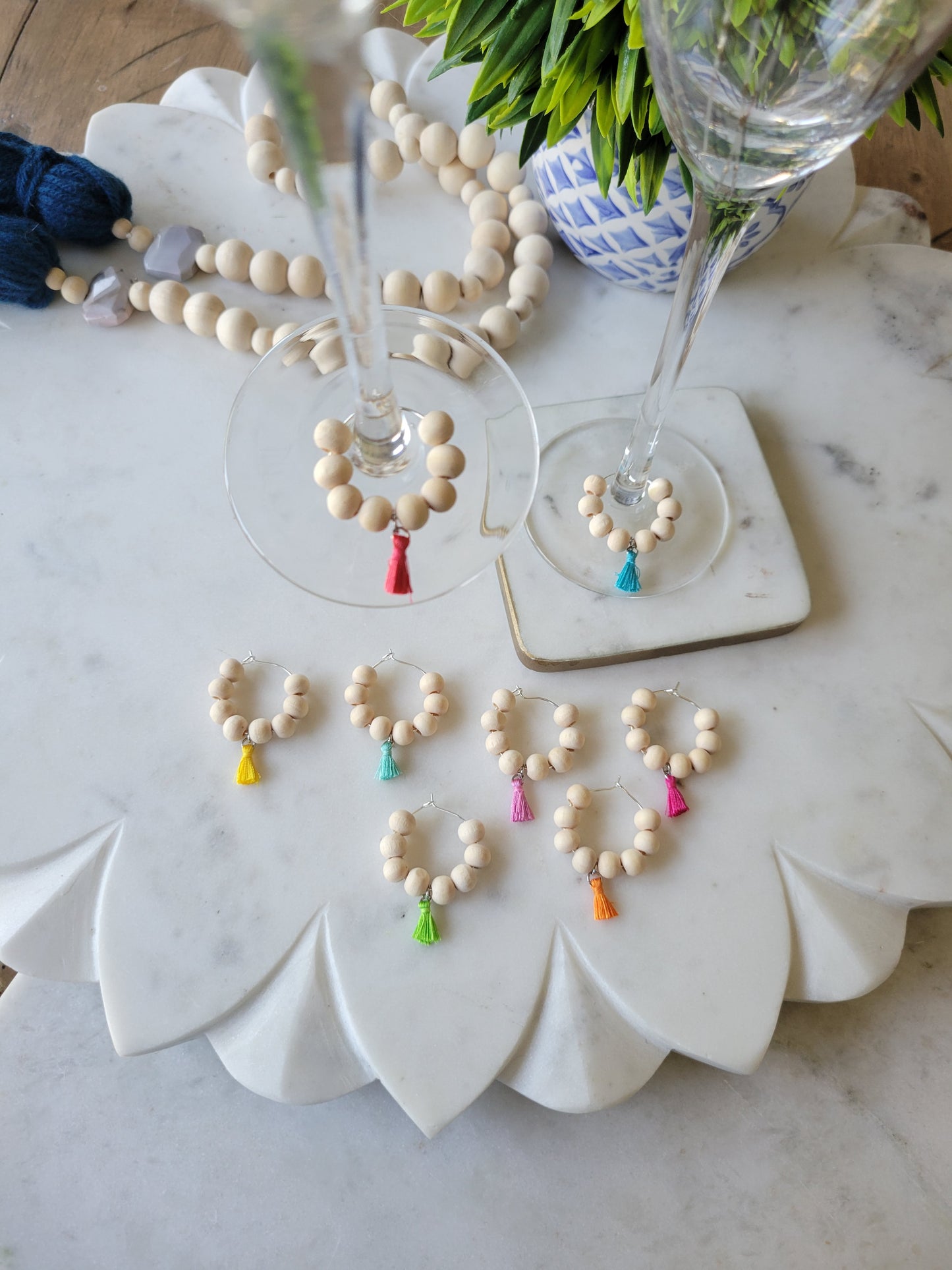 Tassel Wine Charms (Set of 8)