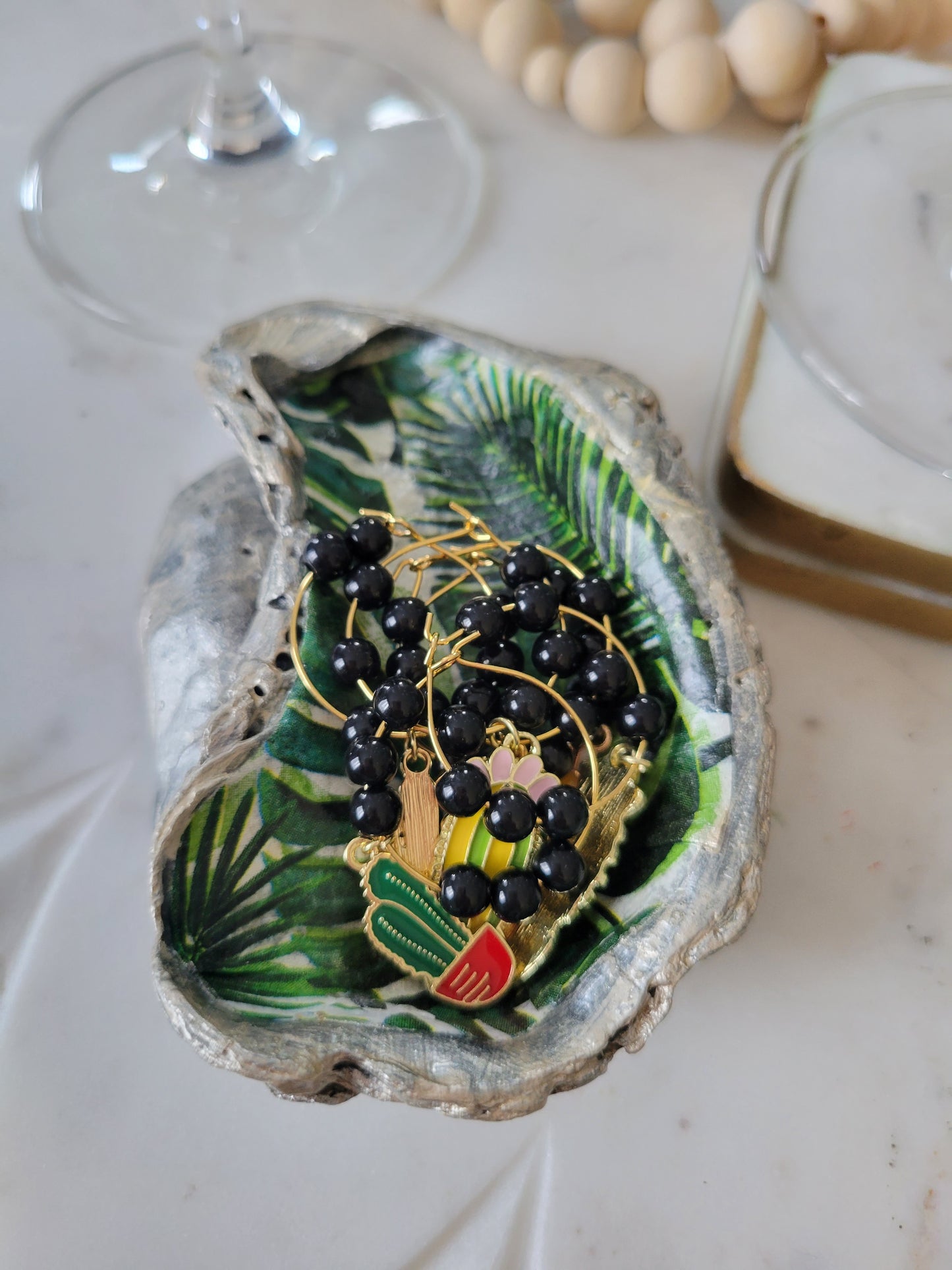 Cactus Wine Charms (Set of 6)