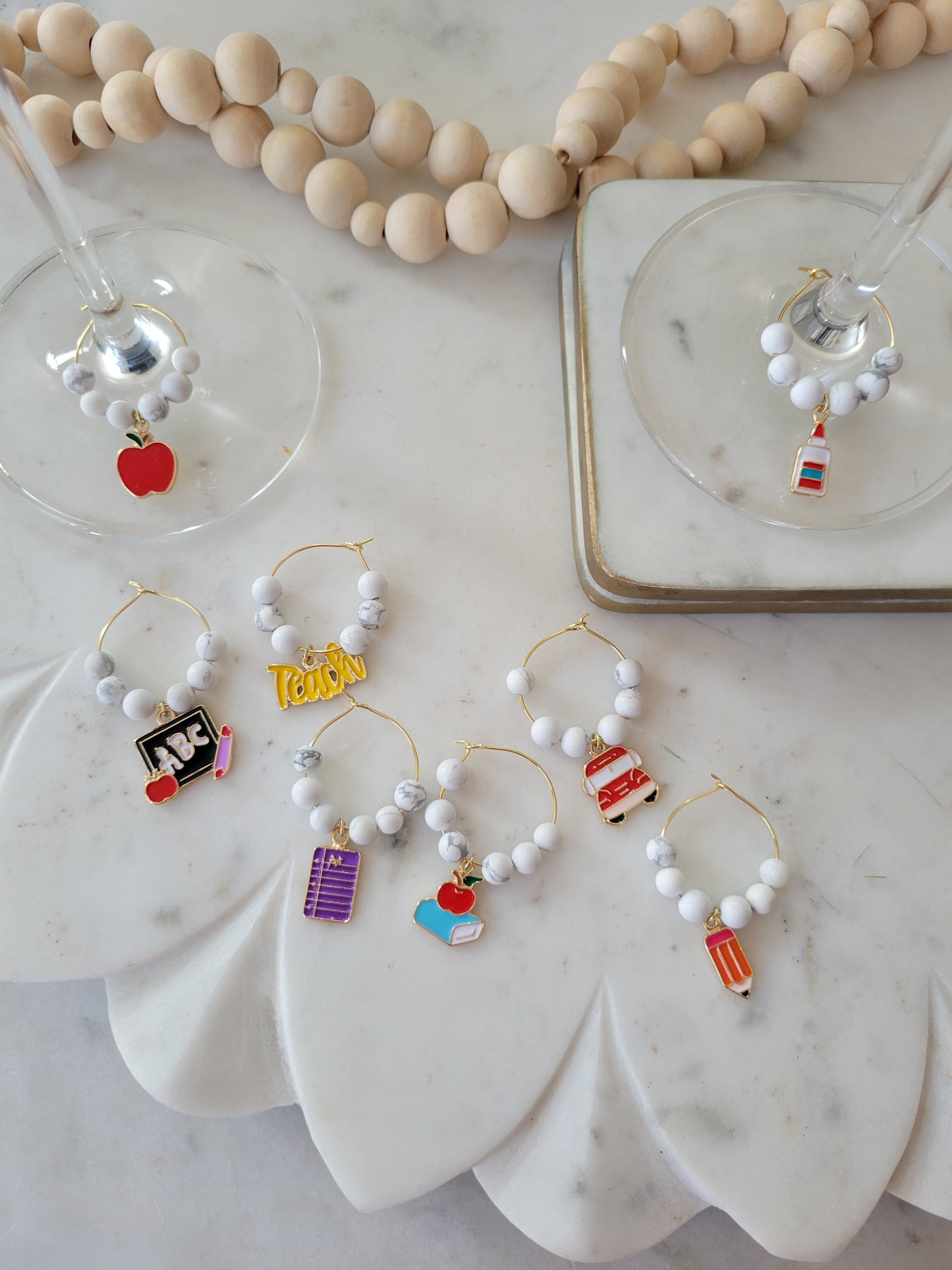 Teacher Wine Charms (Set of 8)