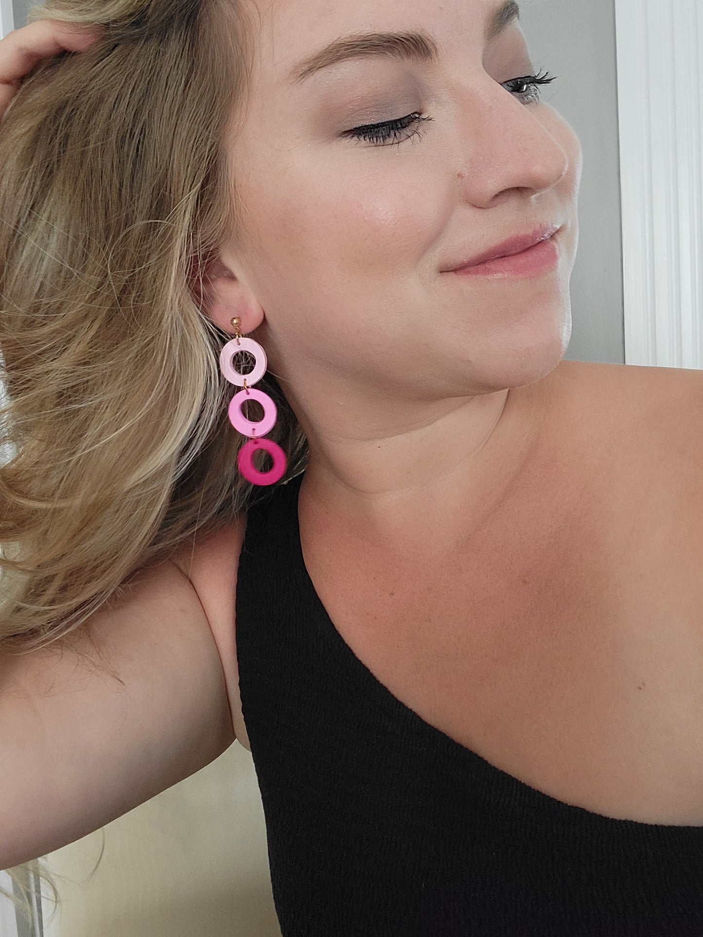 Oasis Clay Earrings: Black