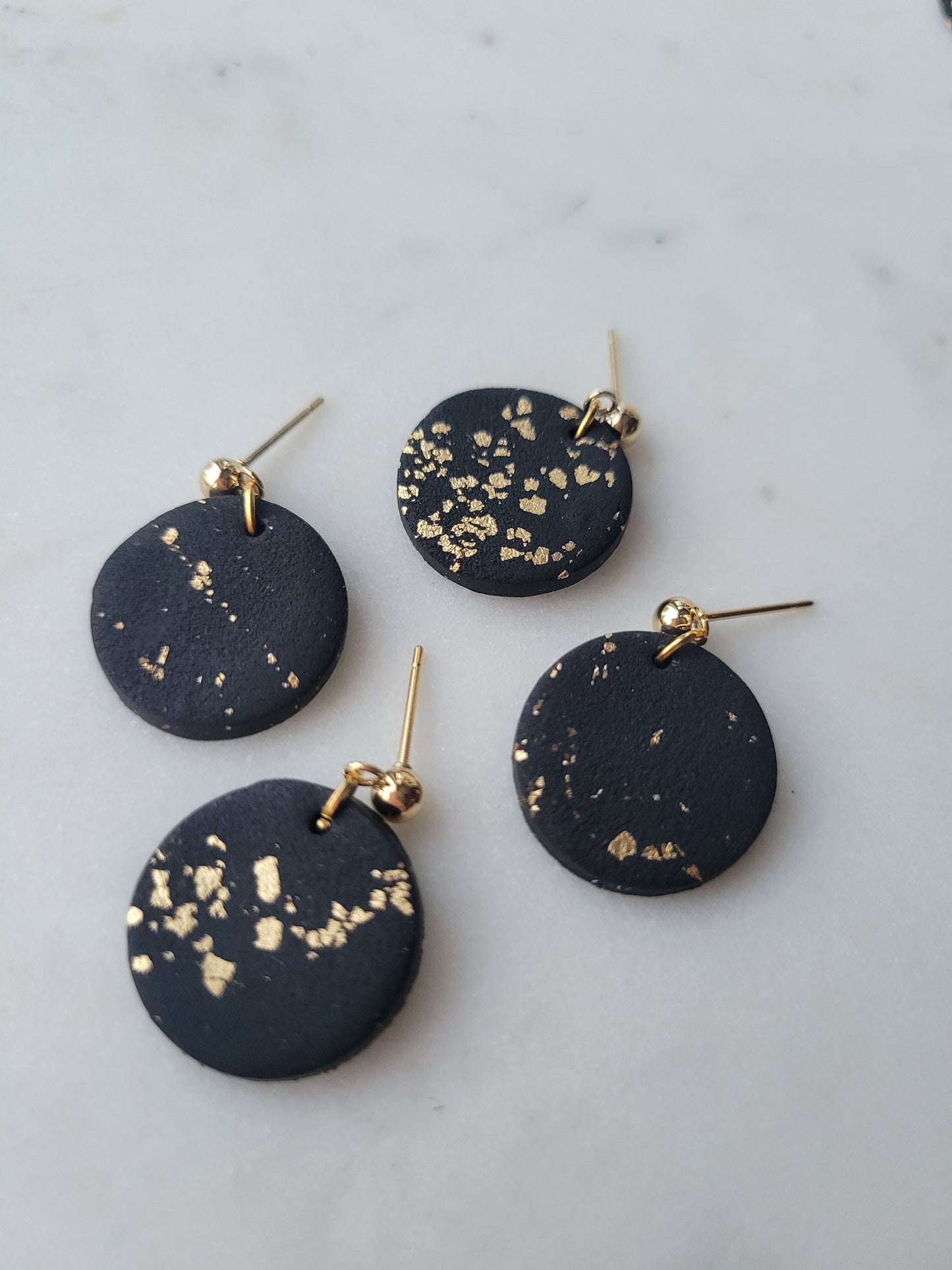Millie Clay Earrings: Black or White