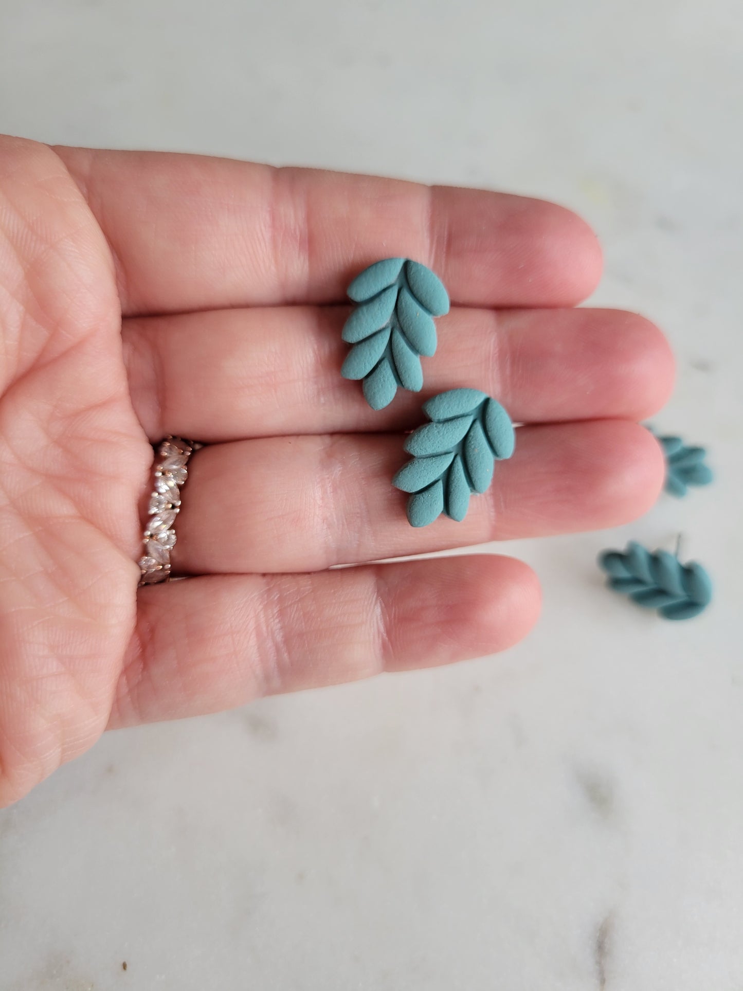 Leafy Greens Studs: Laurel