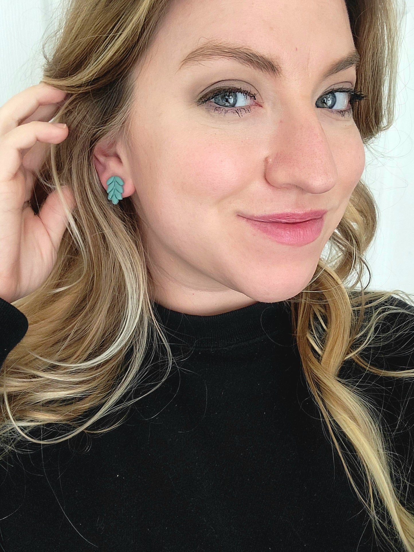 Leafy Greens Studs: Laurel