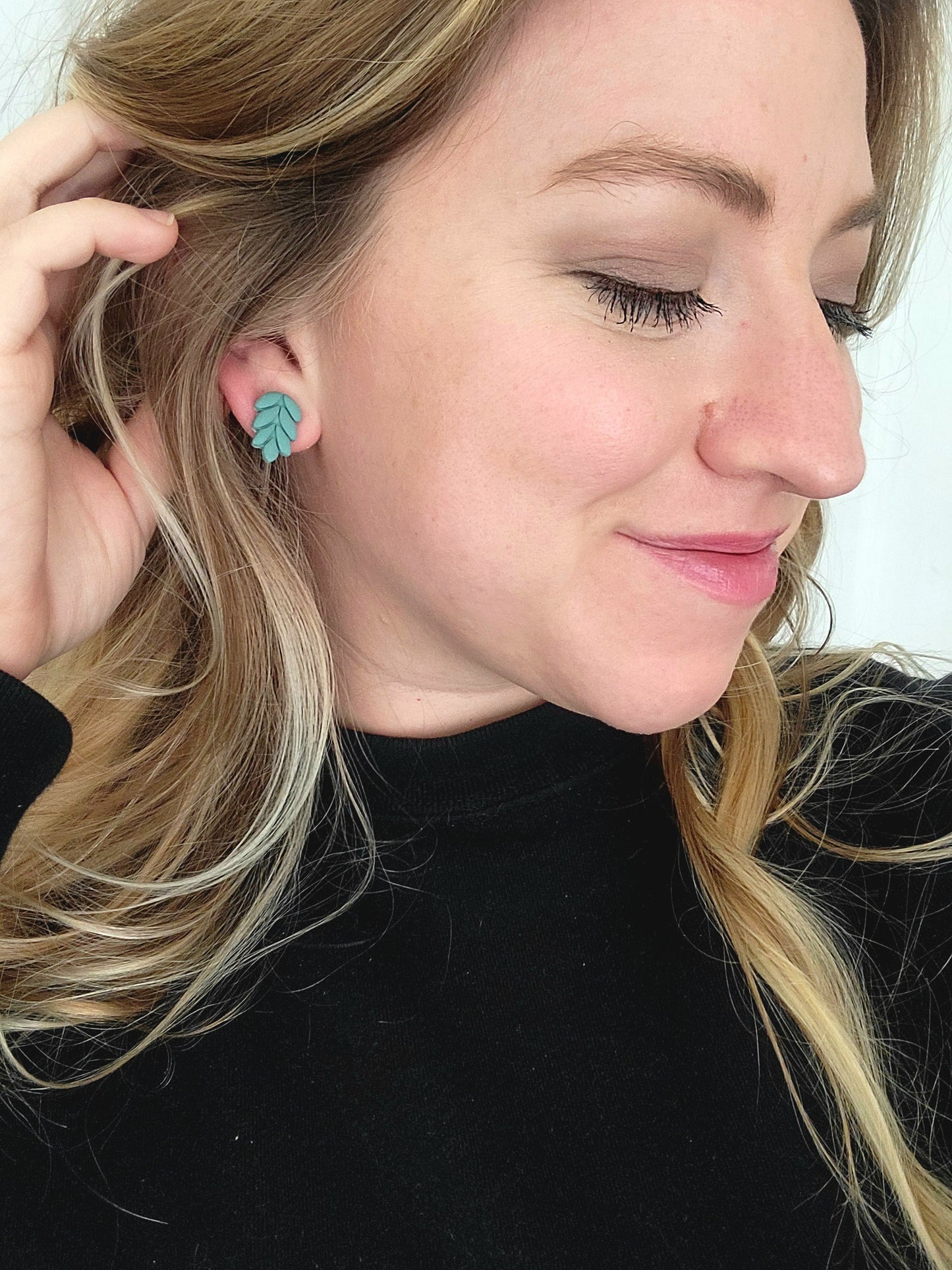 Leafy Greens Studs: Laurel