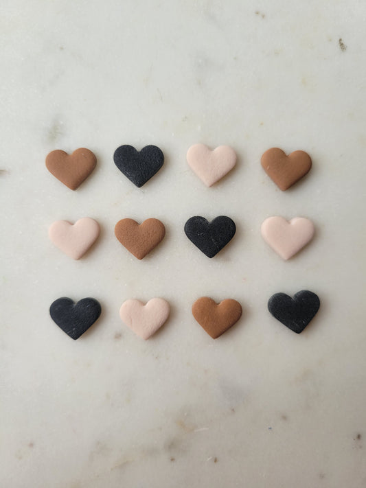 Neutral Heart Studs