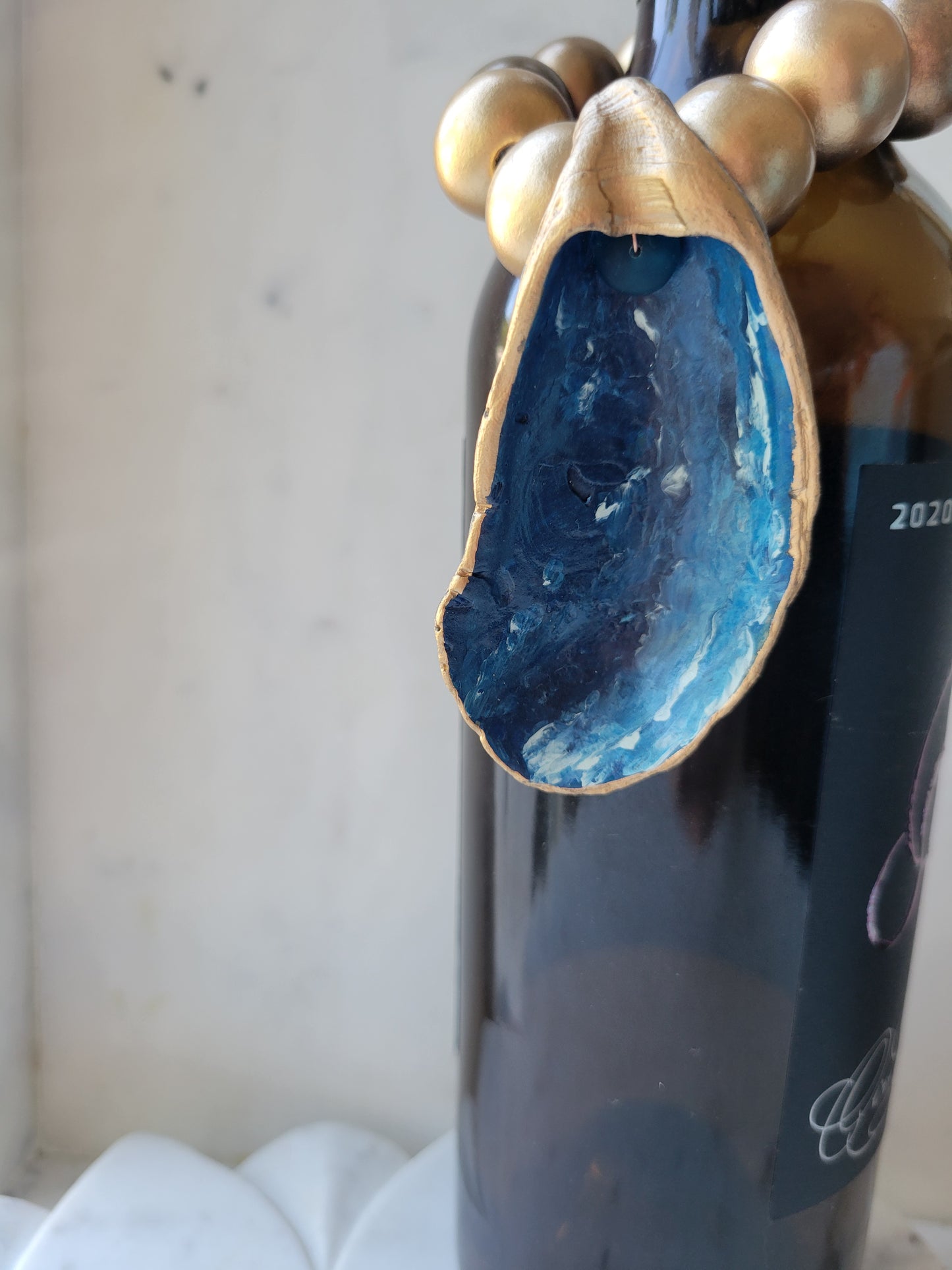 Wine Bottle Charm: Hostess Gift : Gold