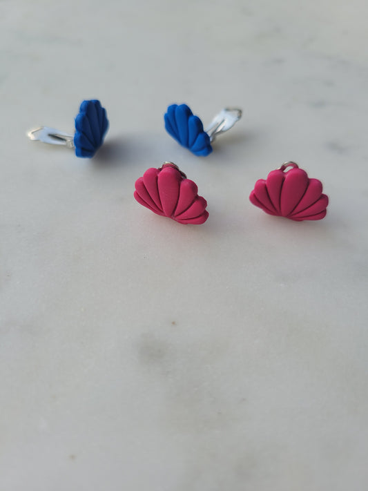 *Clip-on*  Seashell Studs: Multiple Options