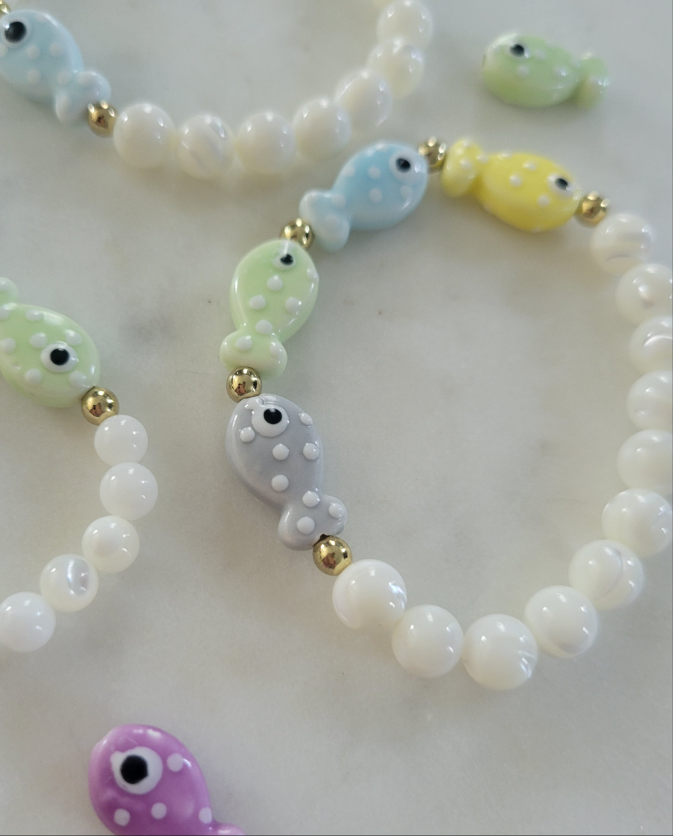 Lotsa Fish in the Sea Beaded Bracelet