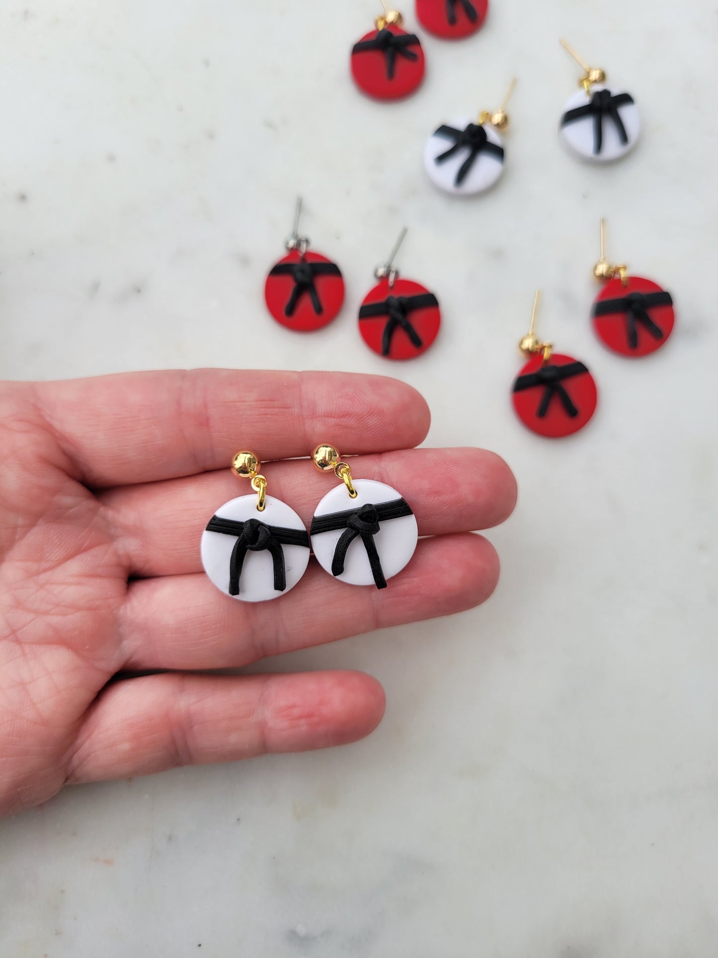 Tae Kwon Do Clay Earrings