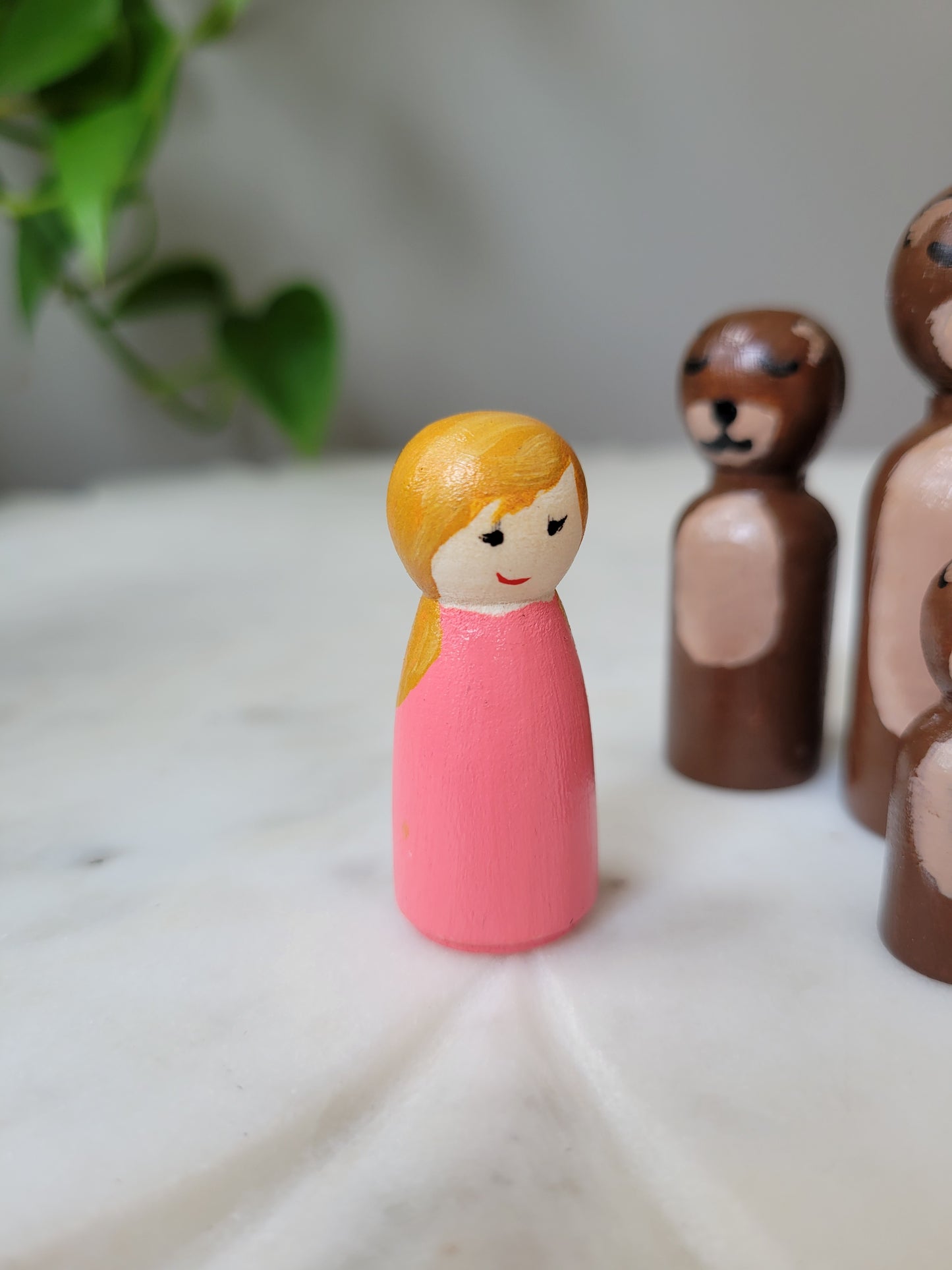 Goldilocks and the Three Bears Peg Doll Set