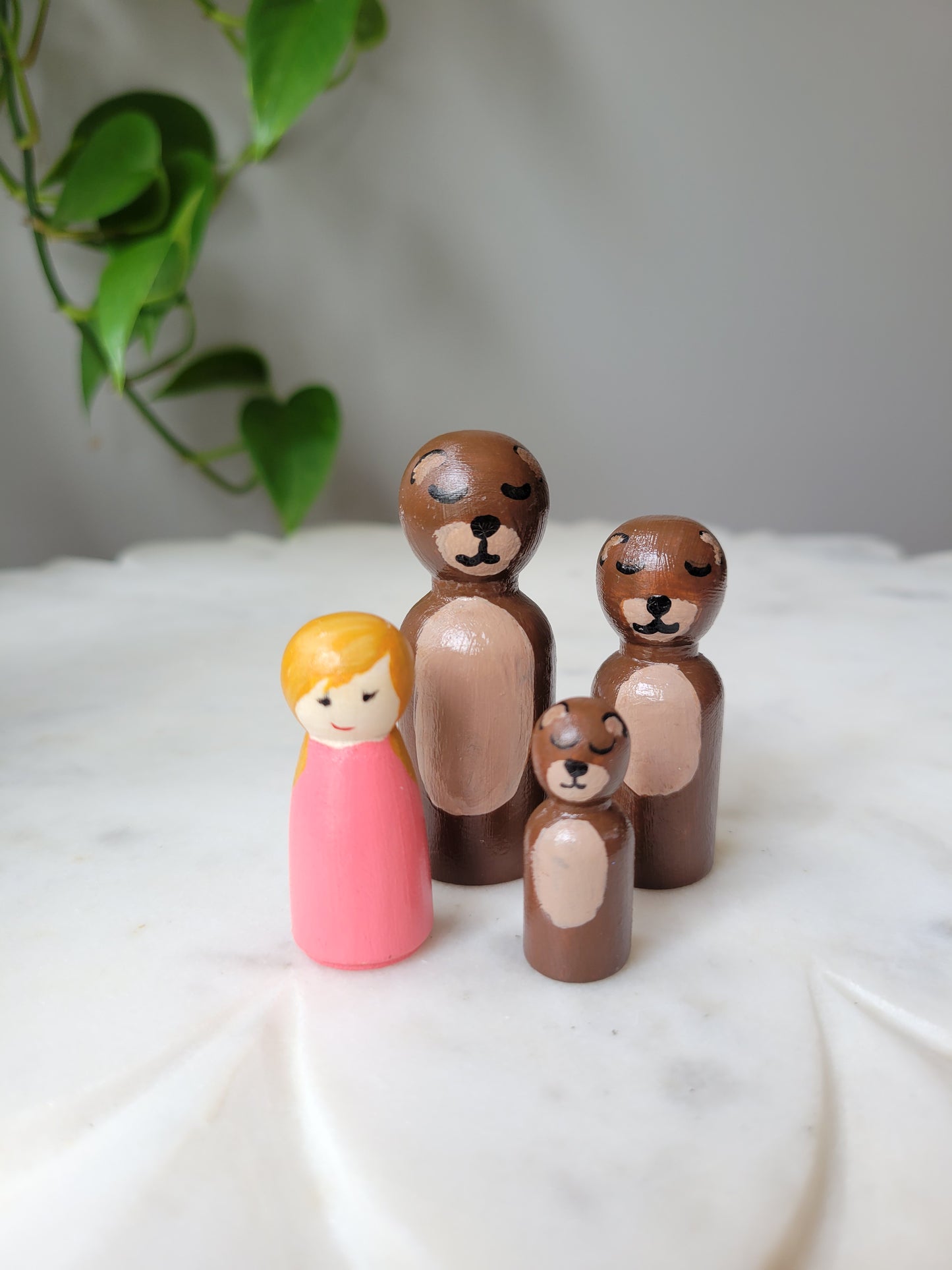 Goldilocks and the Three Bears Peg Doll Set