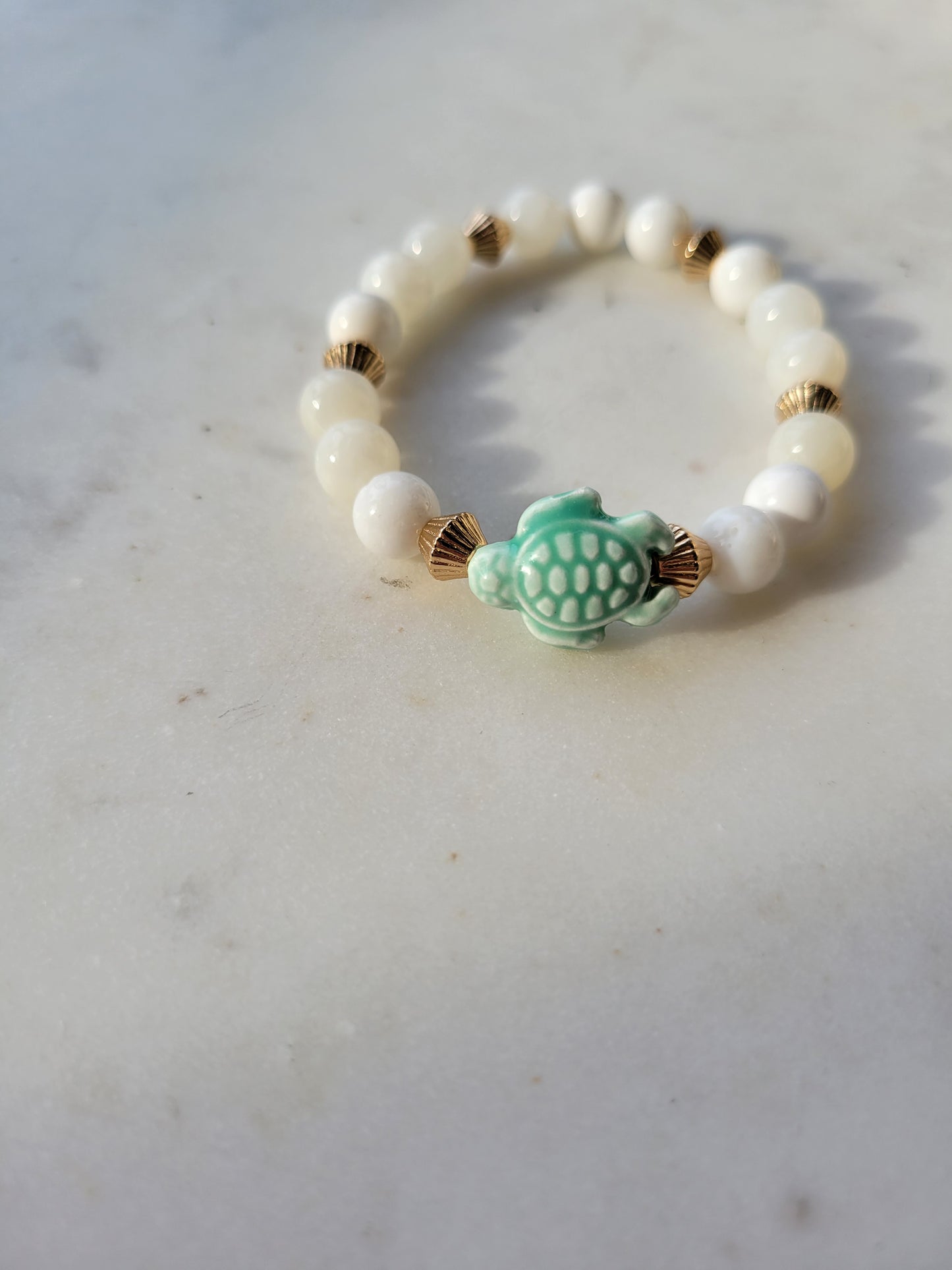 Turtle & Shell Beaded Bracelet