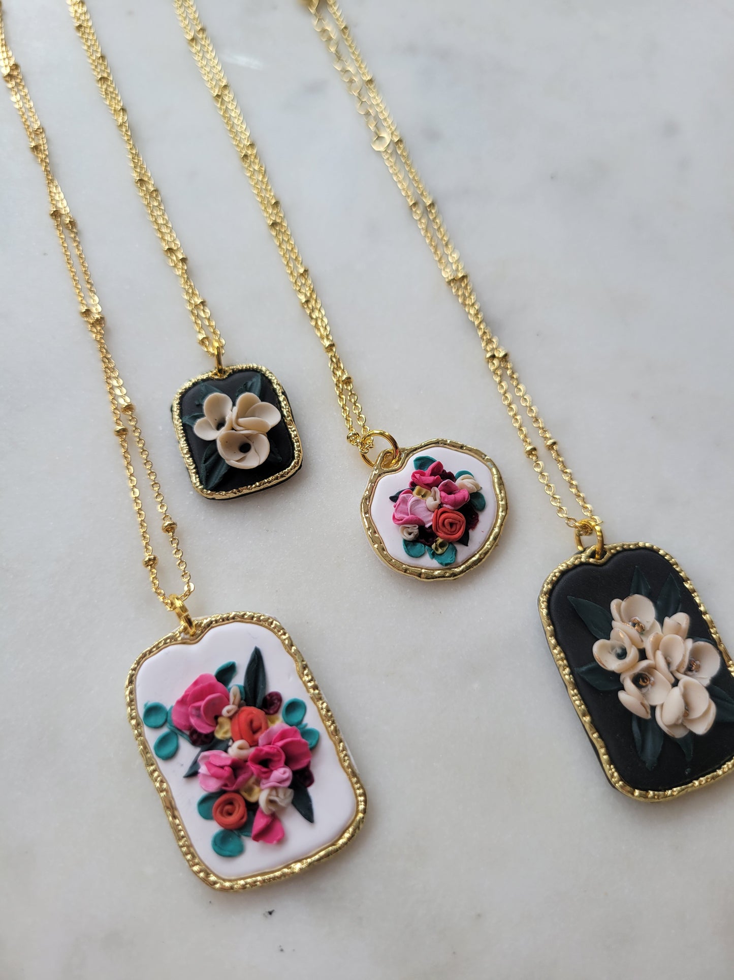 Grace: Colorful Handcrafted Floral Necklaces