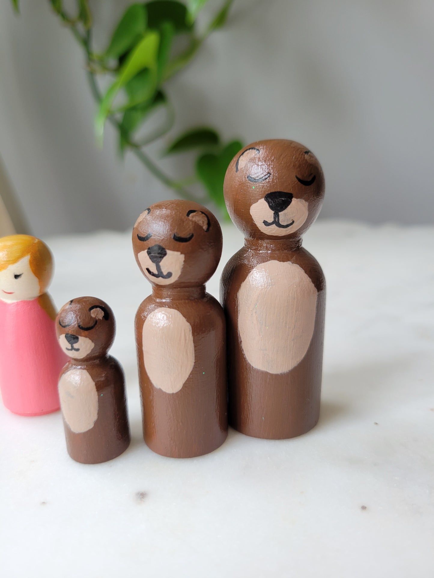Goldilocks and the Three Bears Peg Doll Set