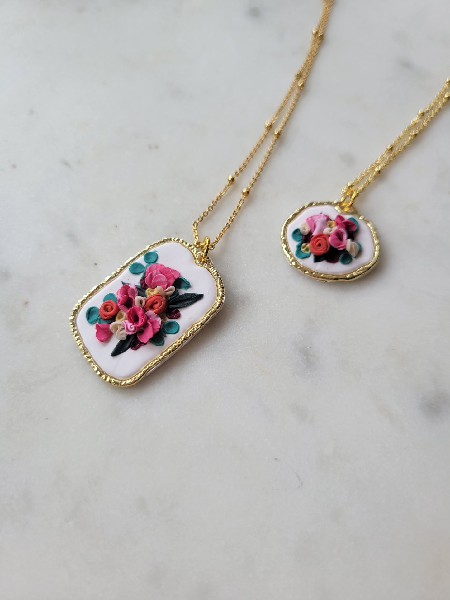 Grace: Colorful Handcrafted Floral Necklaces