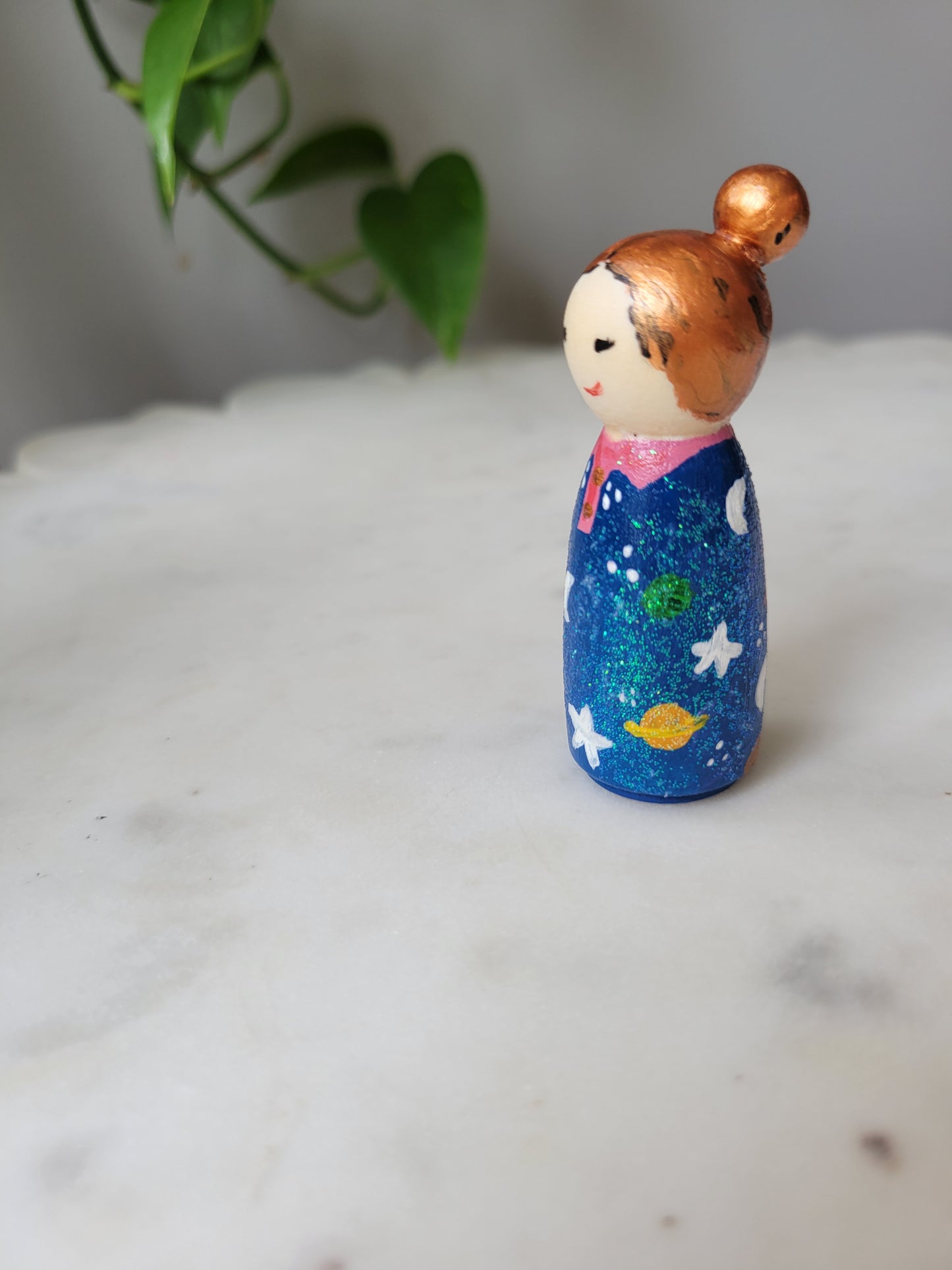 Sparkly Science Teacher Peg Doll