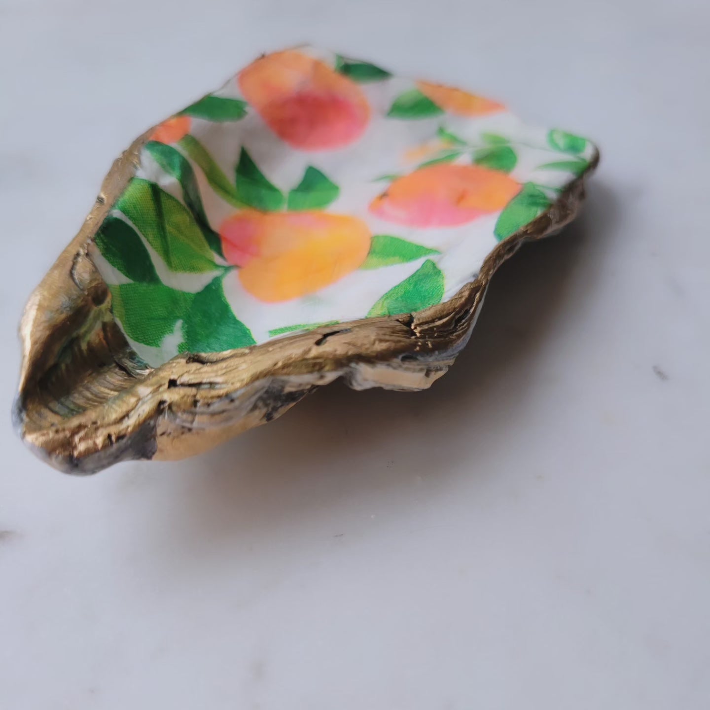 Oyster Shell Trinket Dish: Citrus