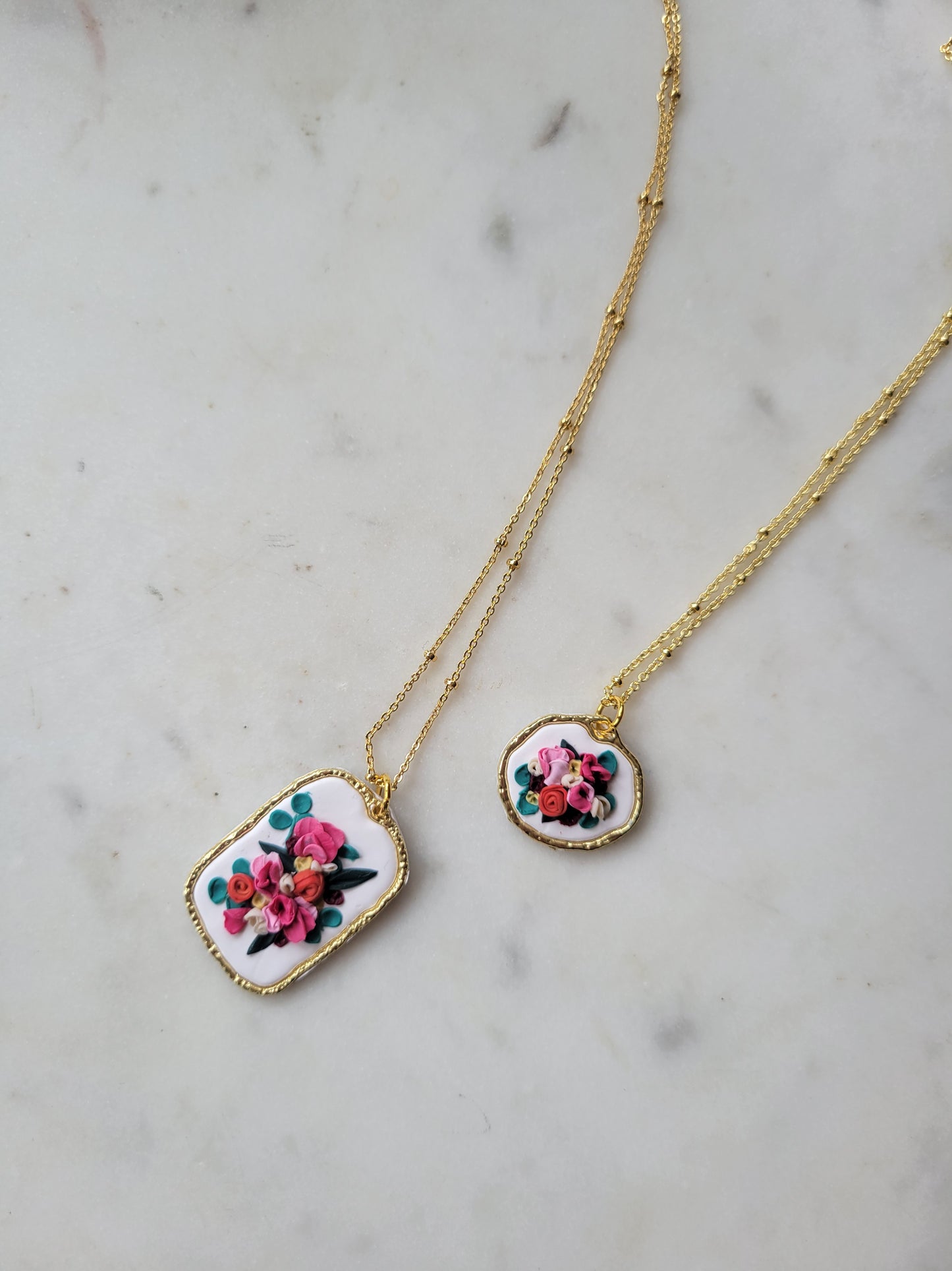 Grace: Colorful Handcrafted Floral Necklaces