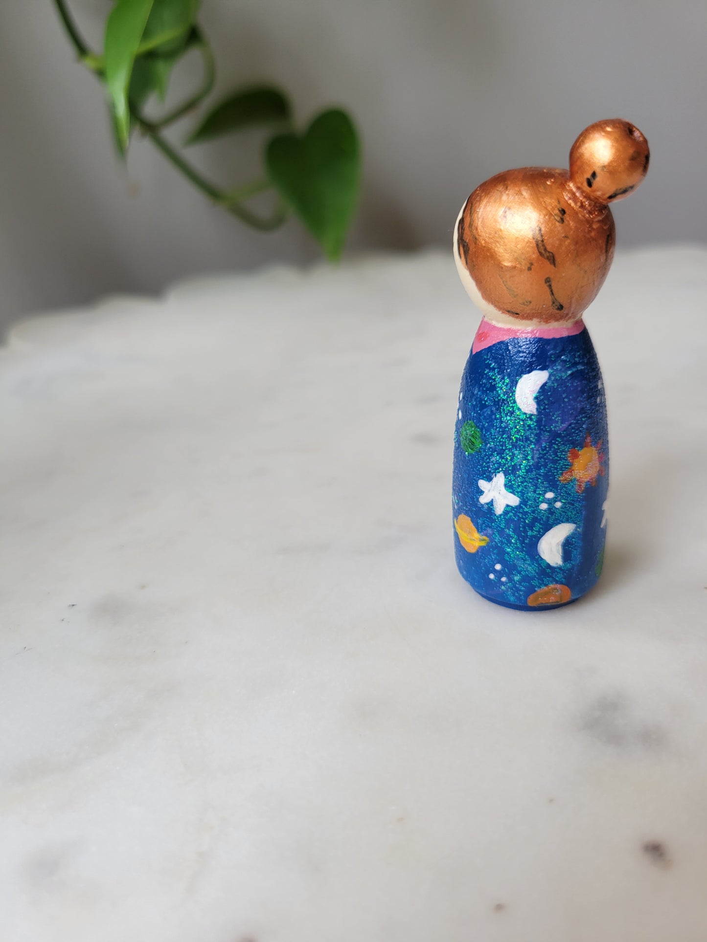 Sparkly Science Teacher Peg Doll