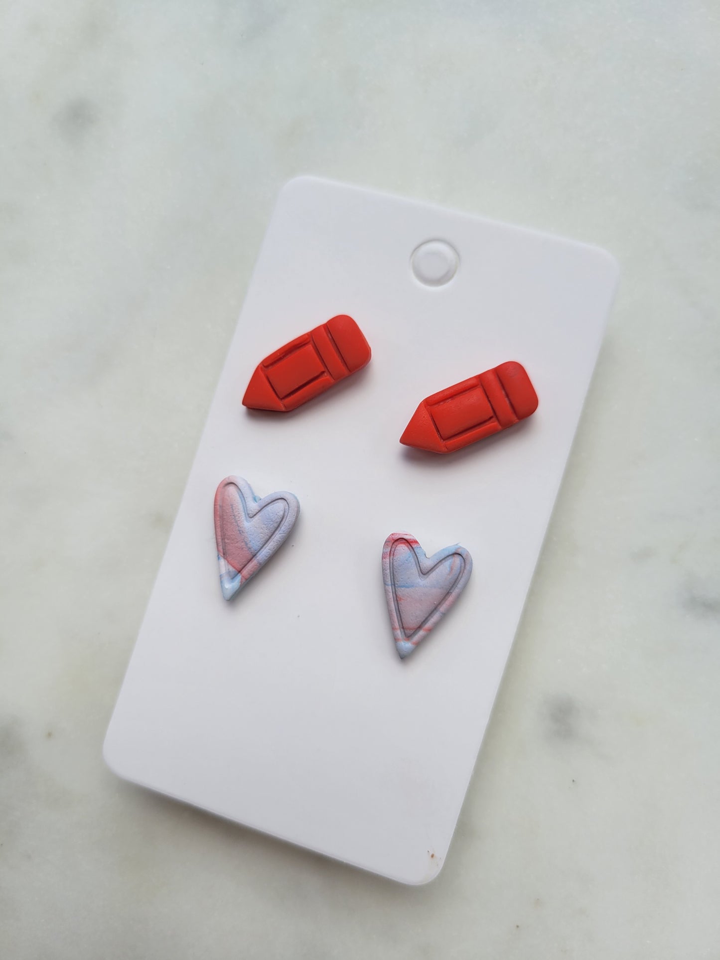 Watercolor Hearts & Crayon Stud Packs