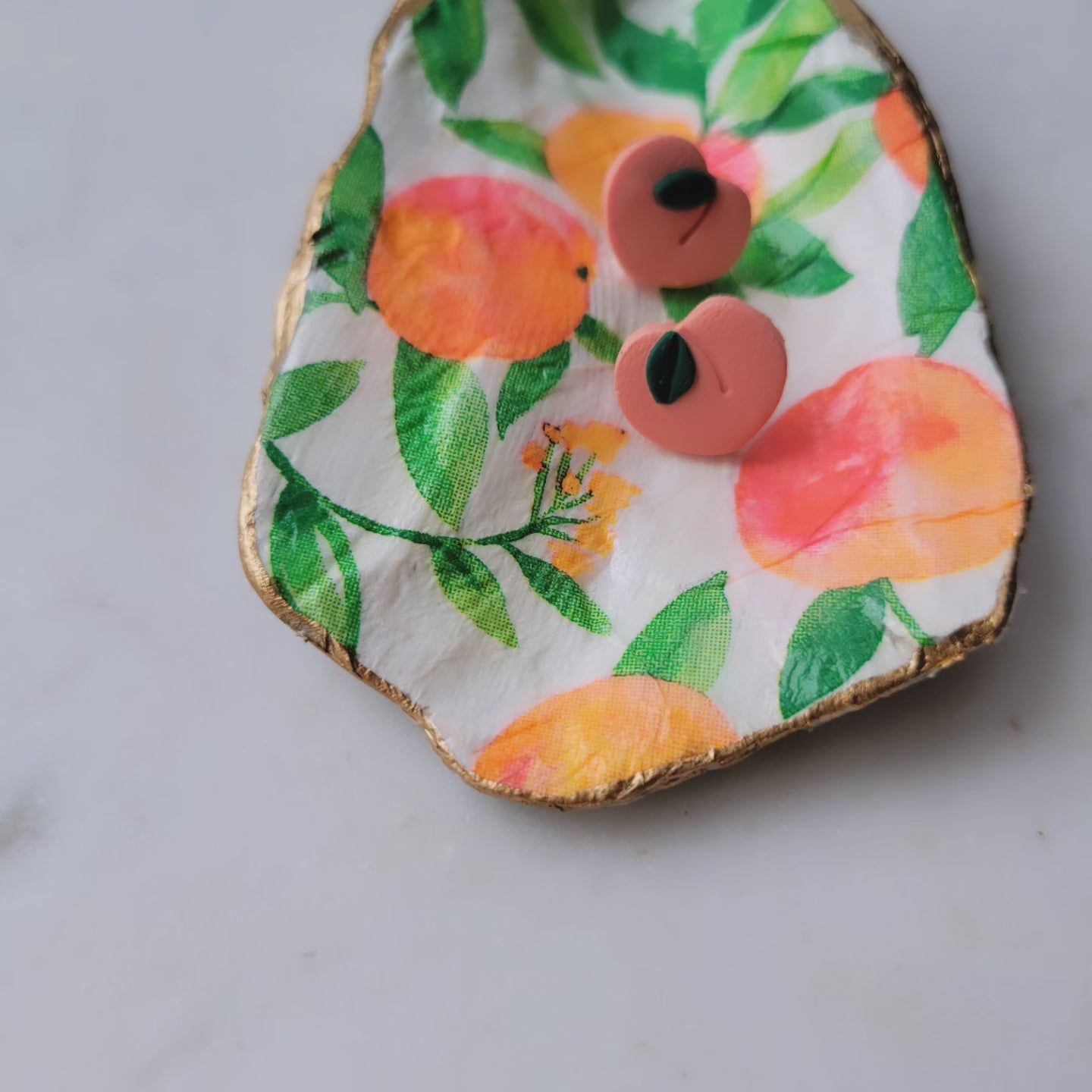 Oyster Shell Trinket Dish: Citrus