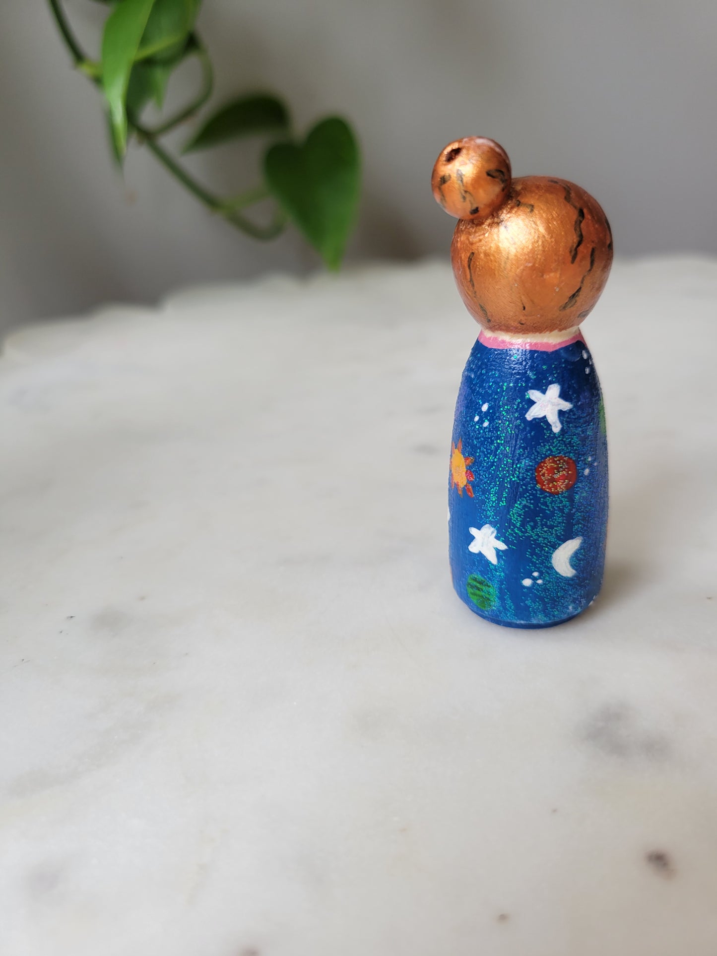Sparkly Science Teacher Peg Doll