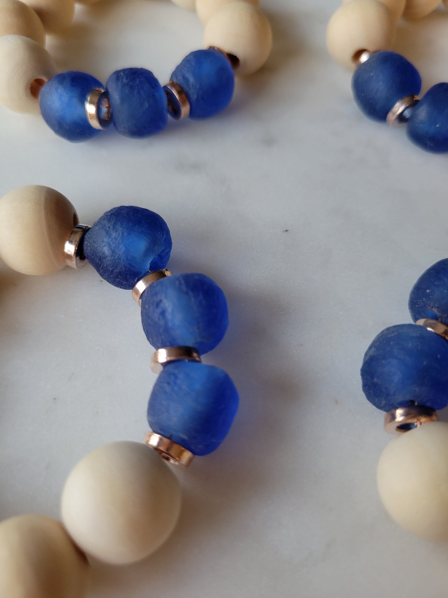 Cobalt Sea Glass Napkin Rings