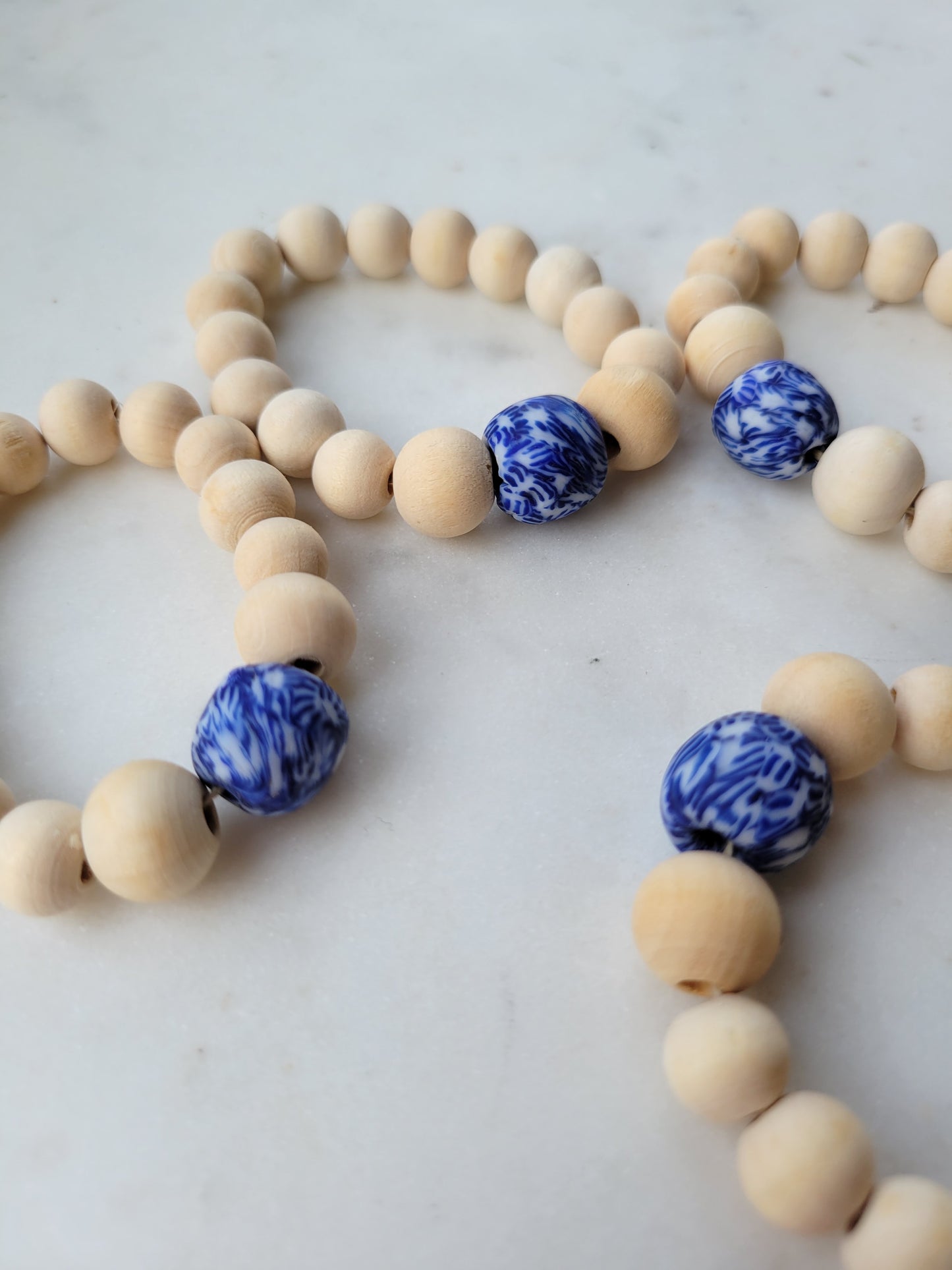 Napkin Rings: Blue and White Detail