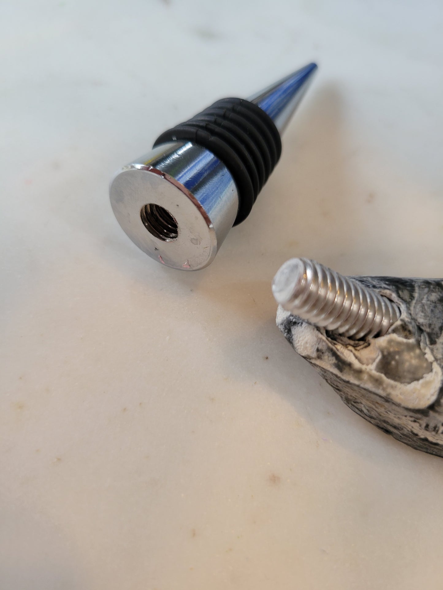 Bottle Stopper: Hand Painted Oyster Shell