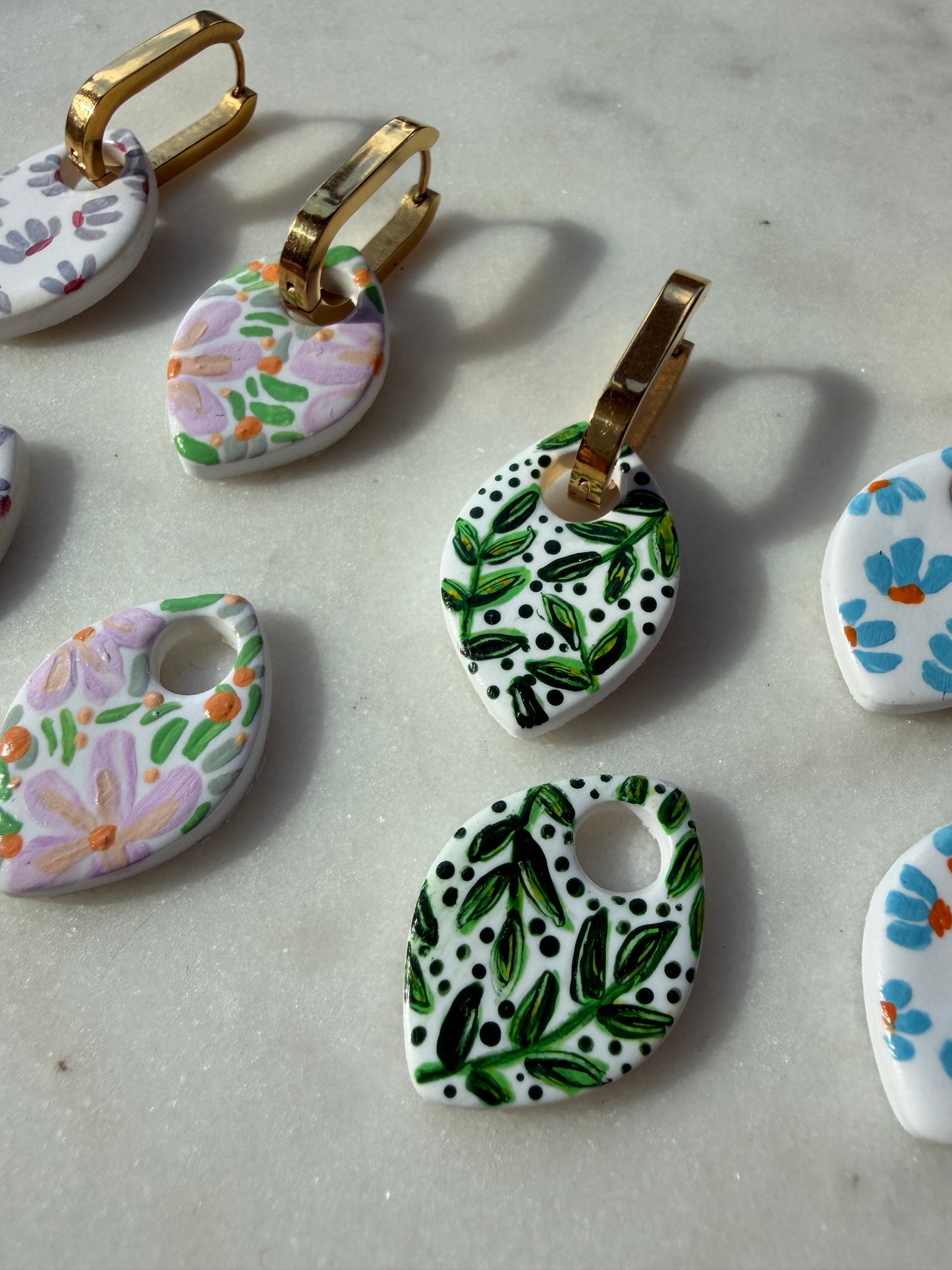 Limited Edition Delta : Hand Painted Interchangeable Earrings