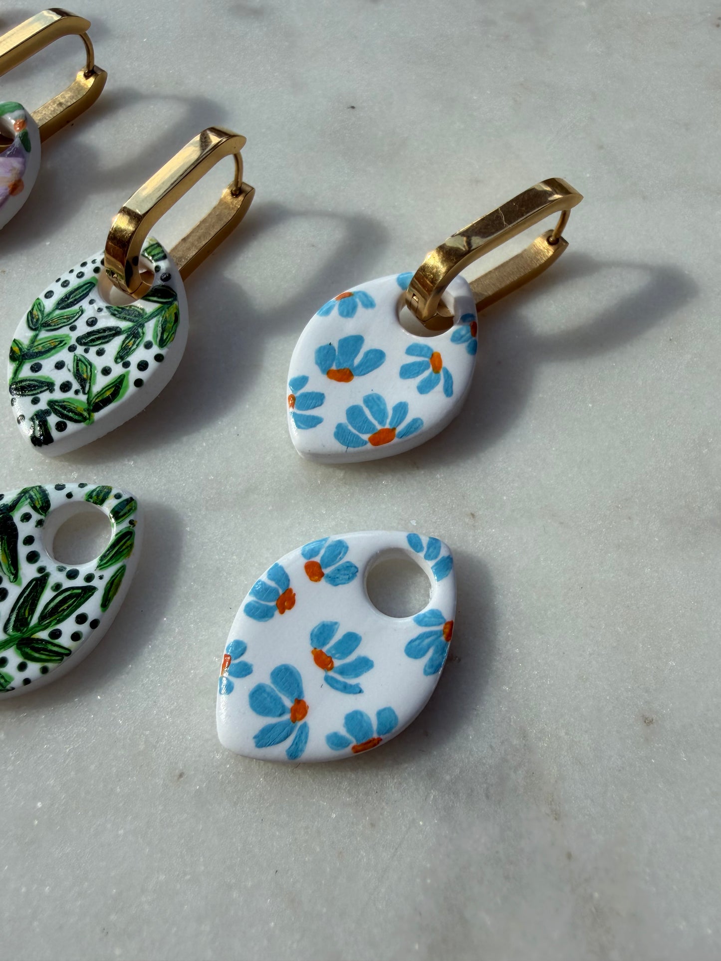 Limited Edition Delta : Hand Painted Interchangeable Earrings