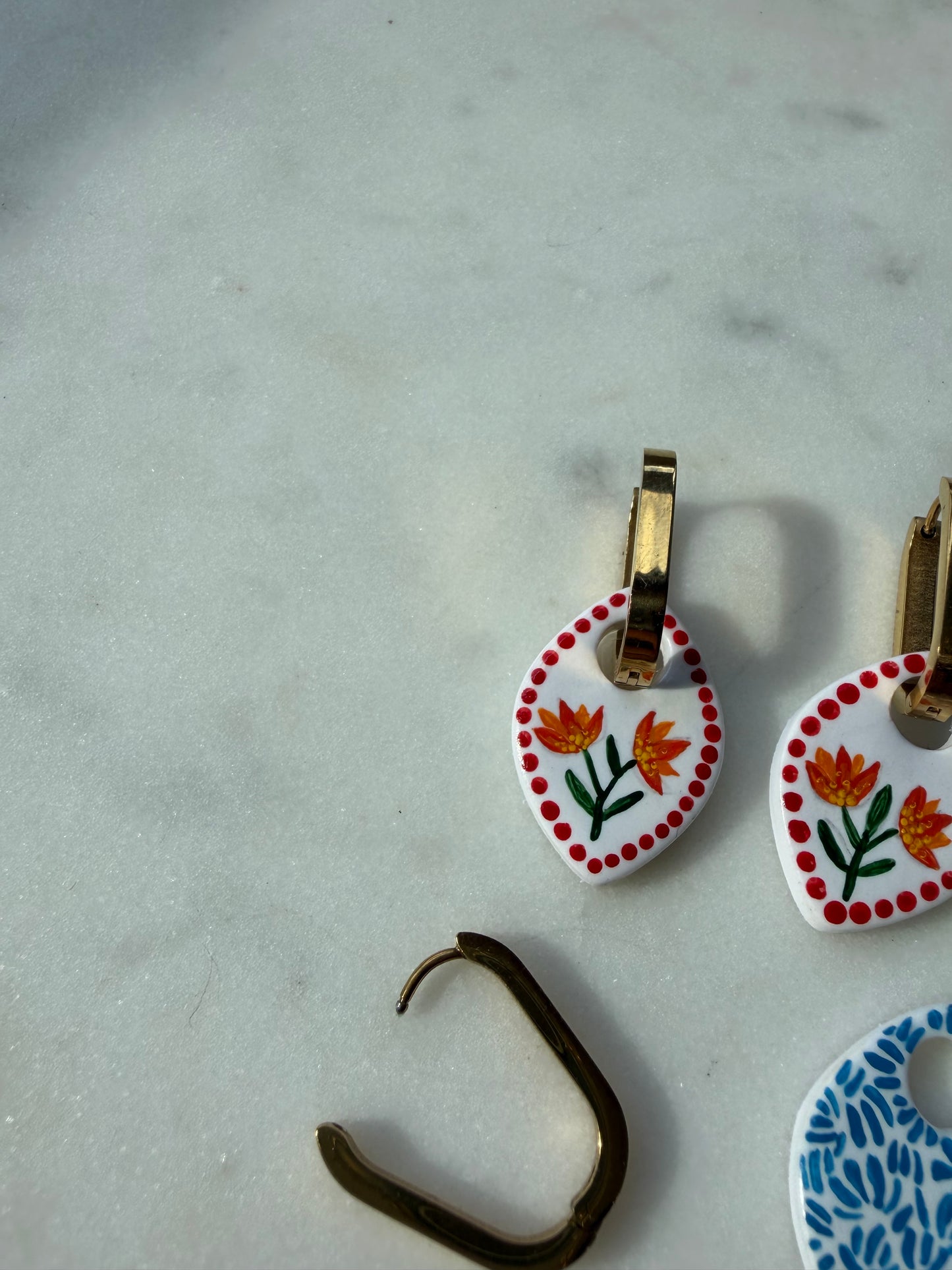 Limited Edition Delta : Hand Painted Interchangeable Earrings