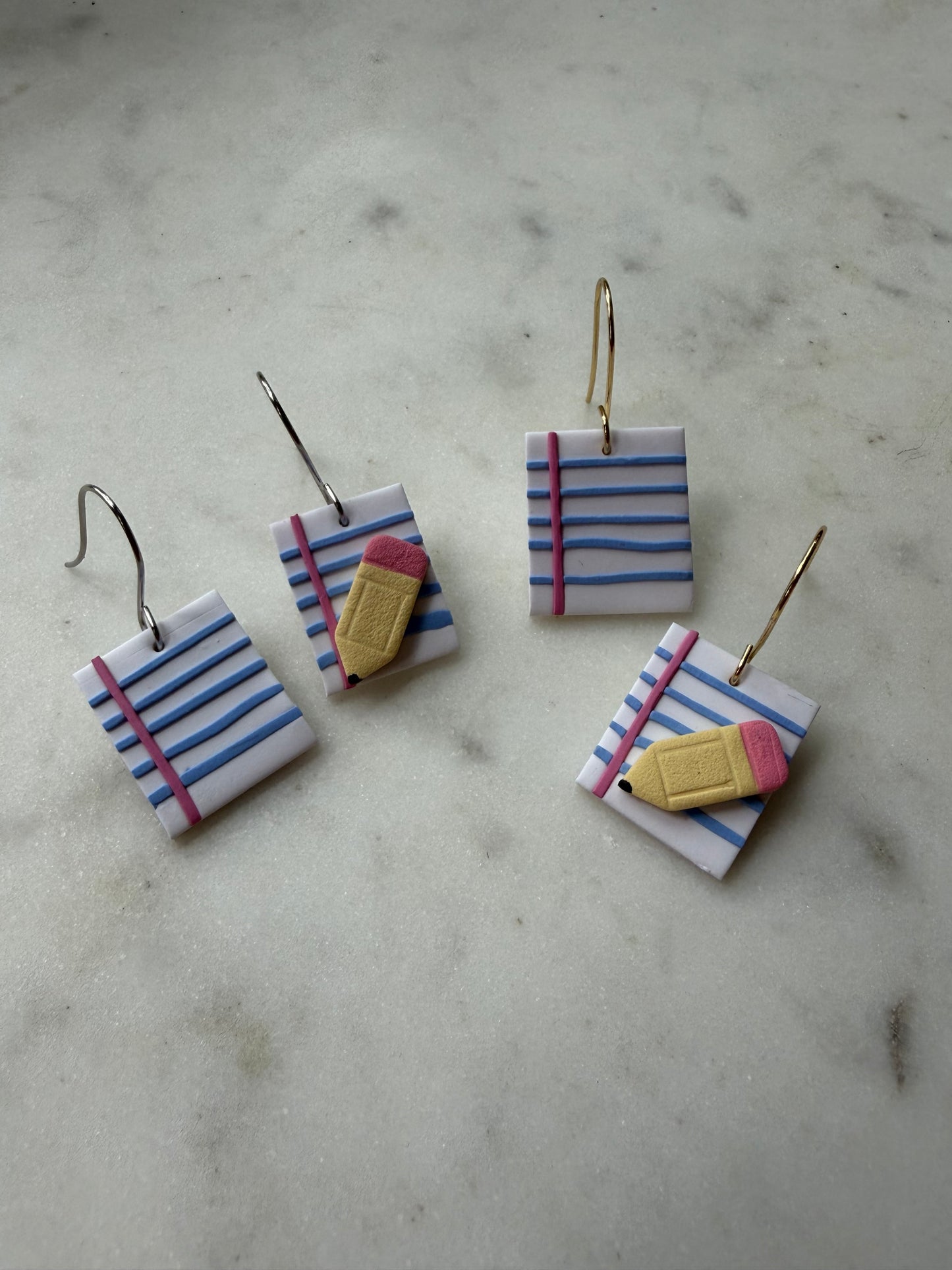 Pencil & Paper Earring [Hooks]