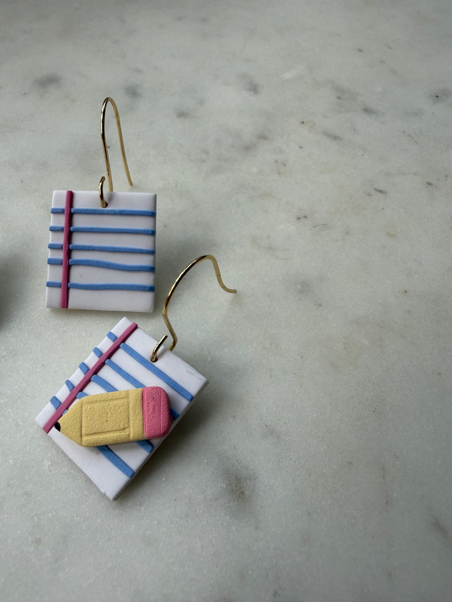 Pencil & Paper Earring [Hooks]