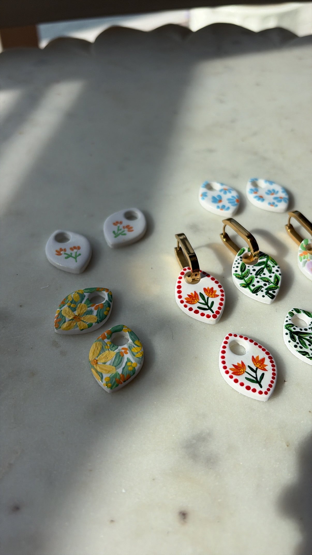 Limited Edition Delta : Hand Painted Interchangeable Earrings