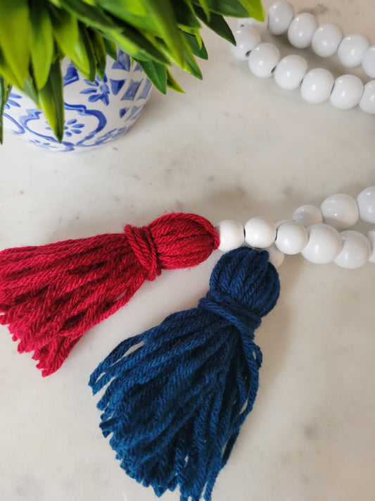 Red White & Blue Table Beads