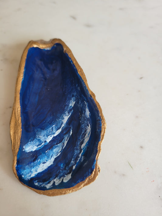 Oyster Shell Trinket Dish: Waves