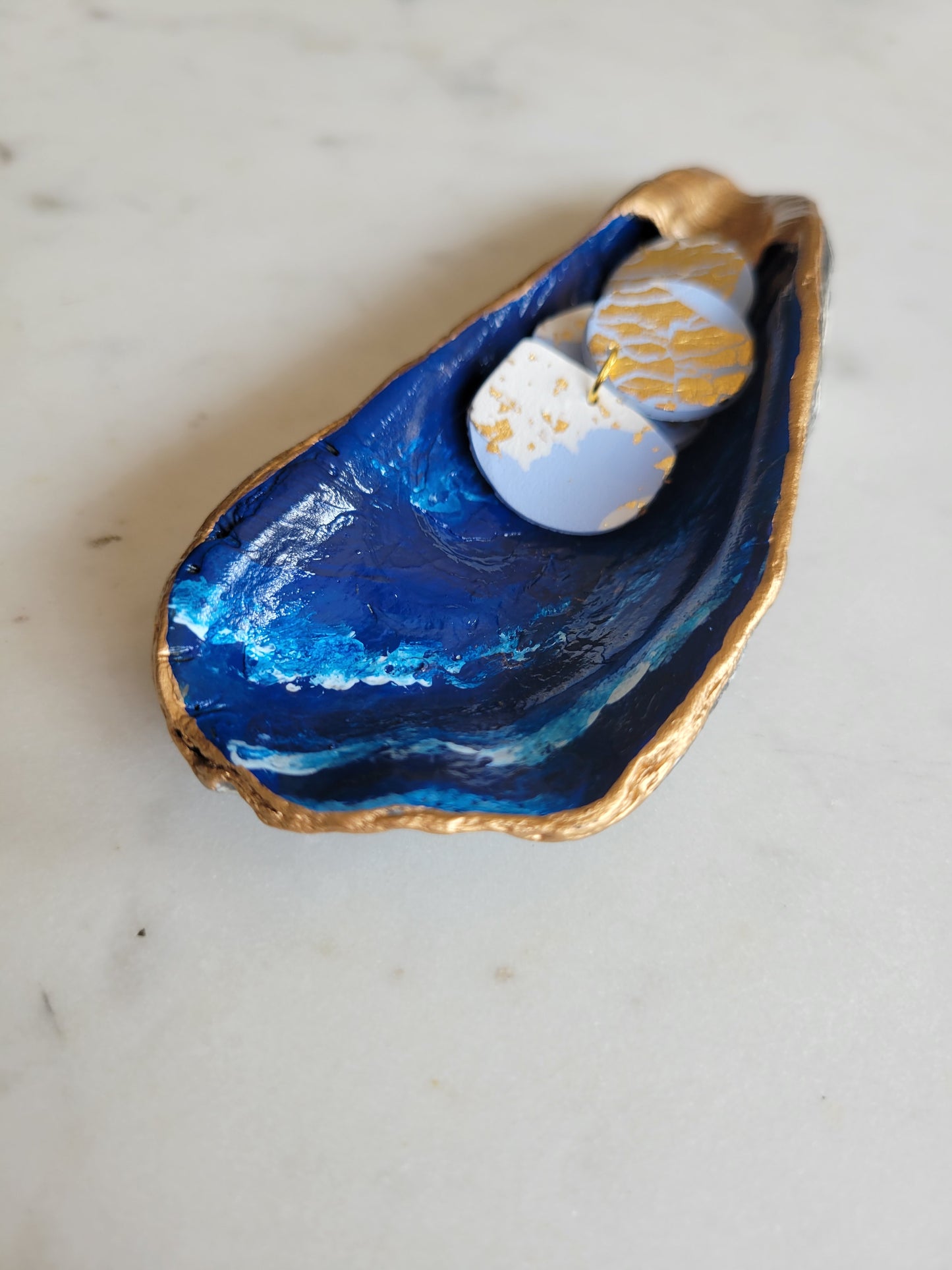 Oyster Shell Trinket Dish: More Waves