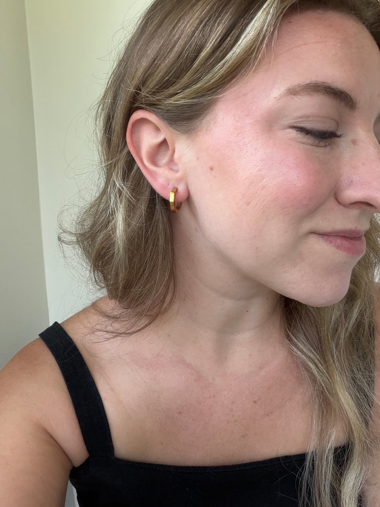 Delta : Hexagon (Style 4) Tarnish Resistant Hoops for Interchangeable Charms