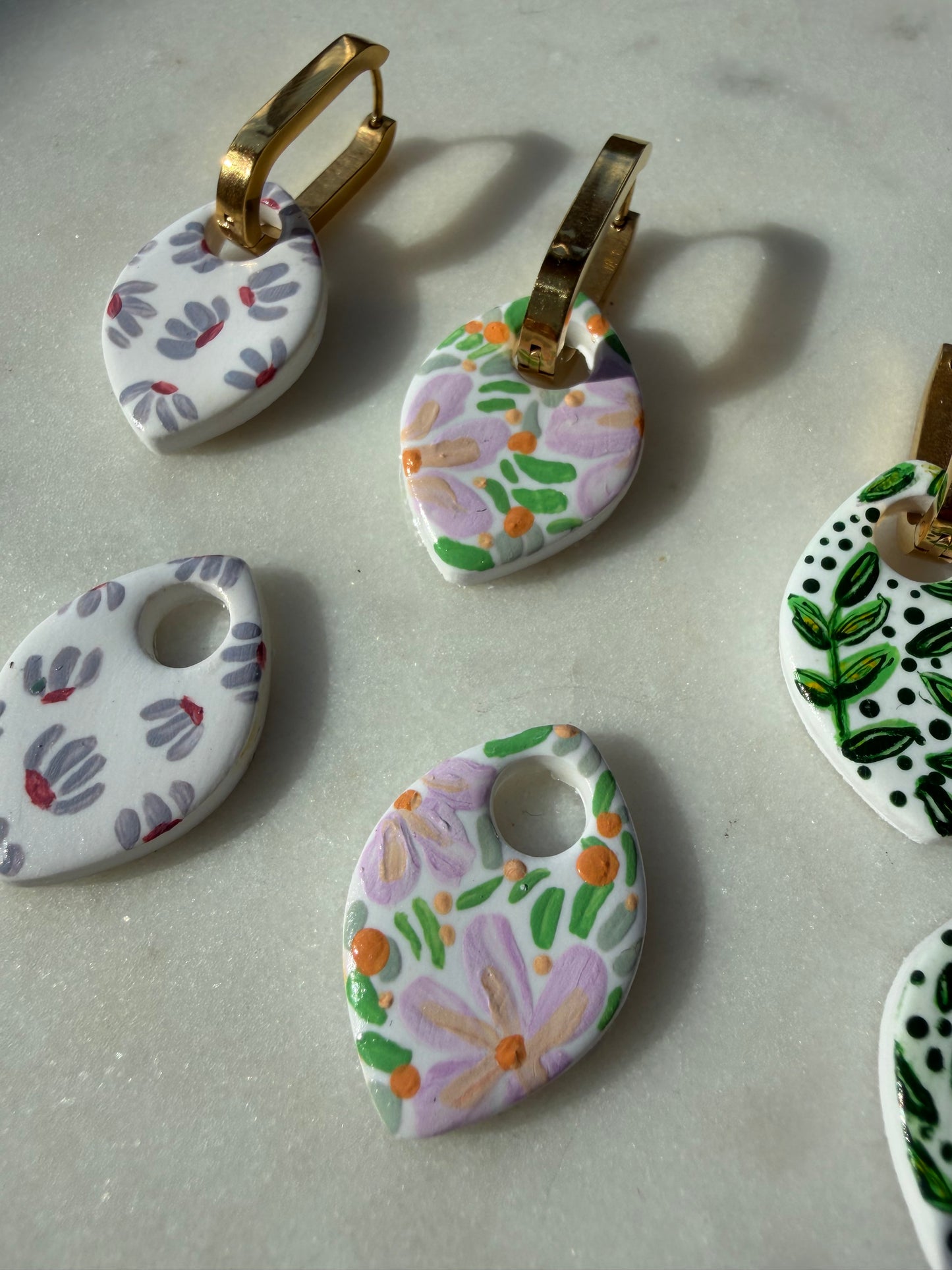 Limited Edition Delta : Hand Painted Interchangeable Earrings