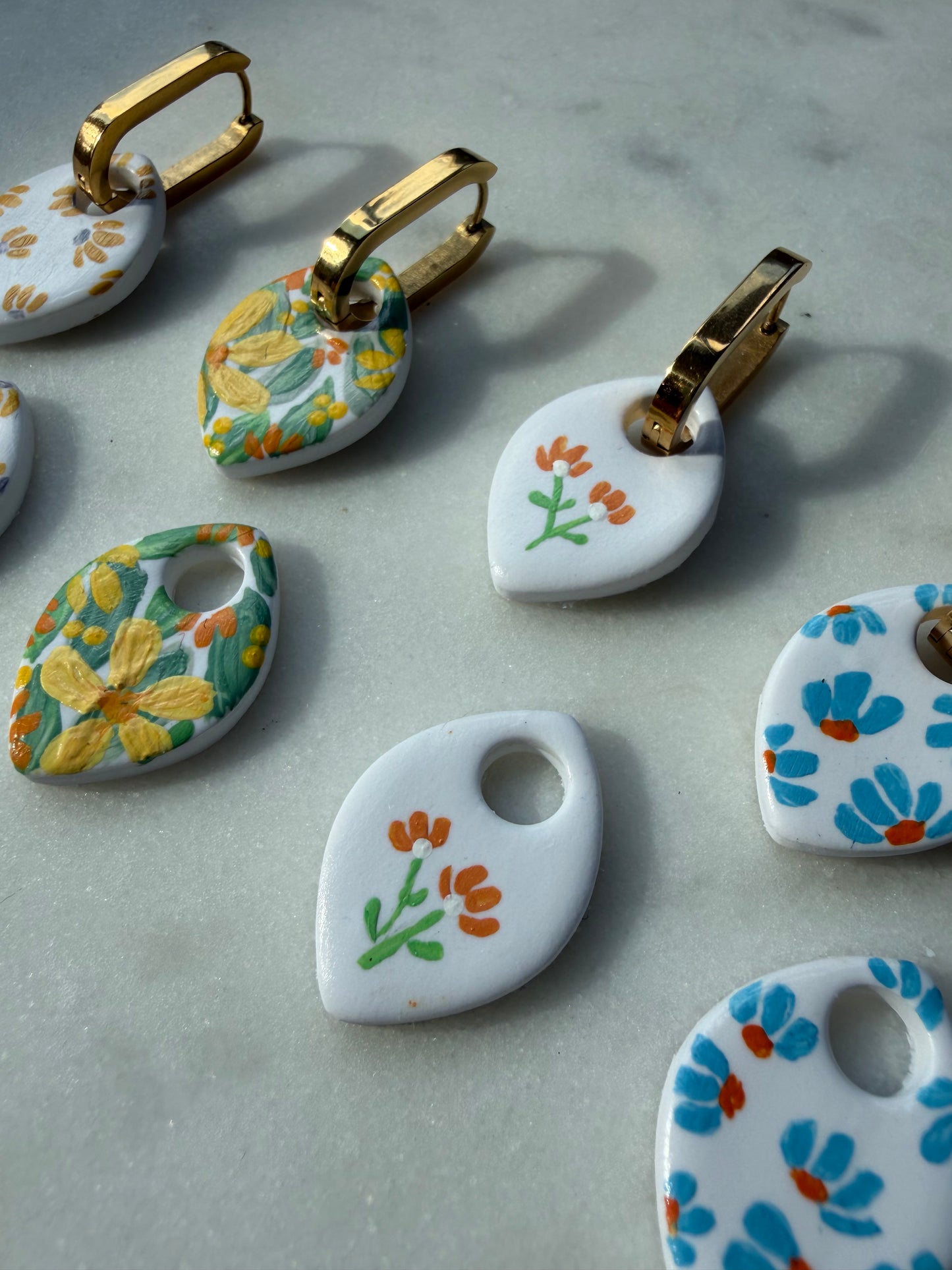 Limited Edition Delta : Hand Painted Interchangeable Earrings