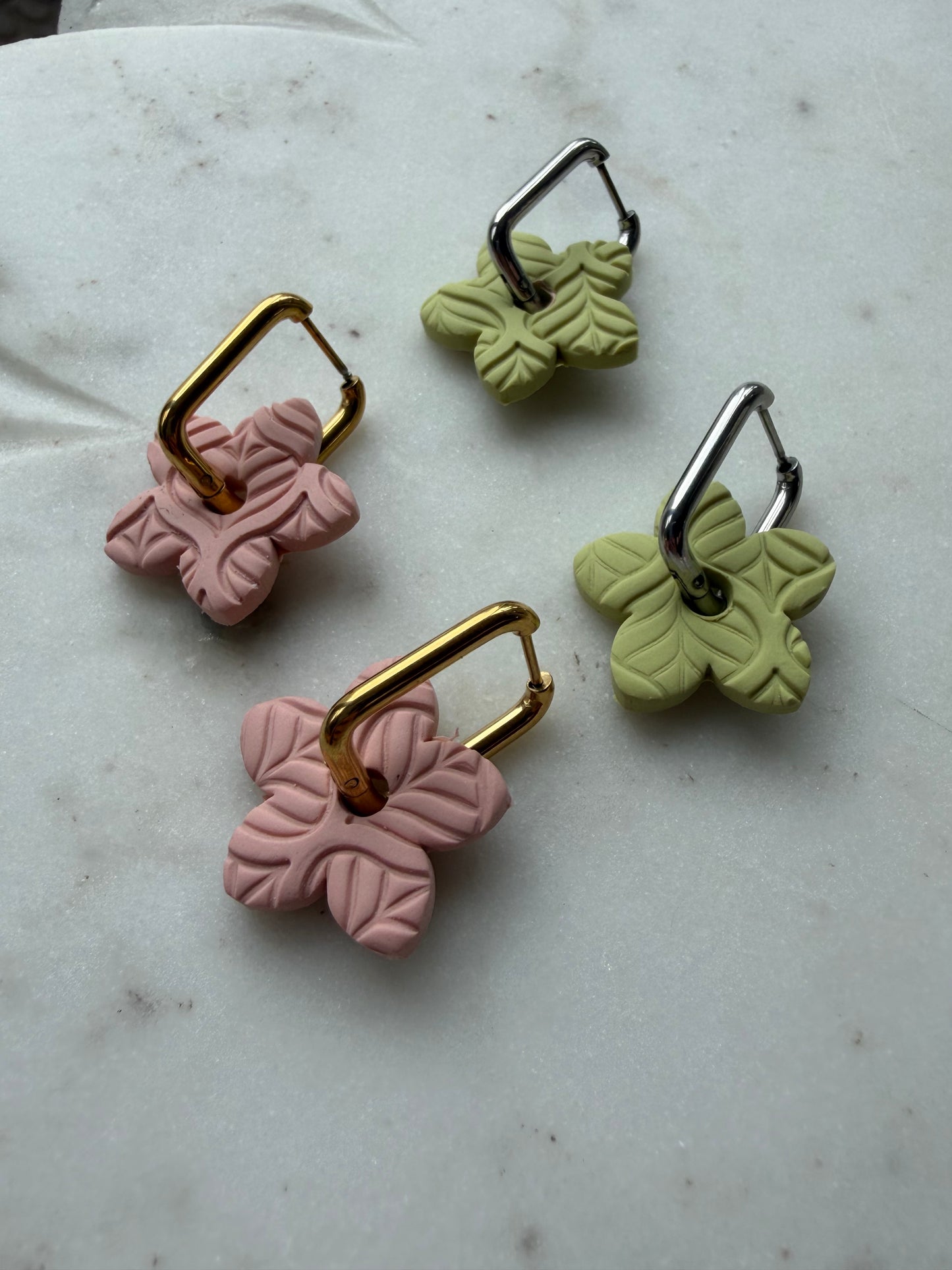 Delta : Rounded Rectangular (Style 2) Tarnish Resistant Hoops for Interchangeable Charms