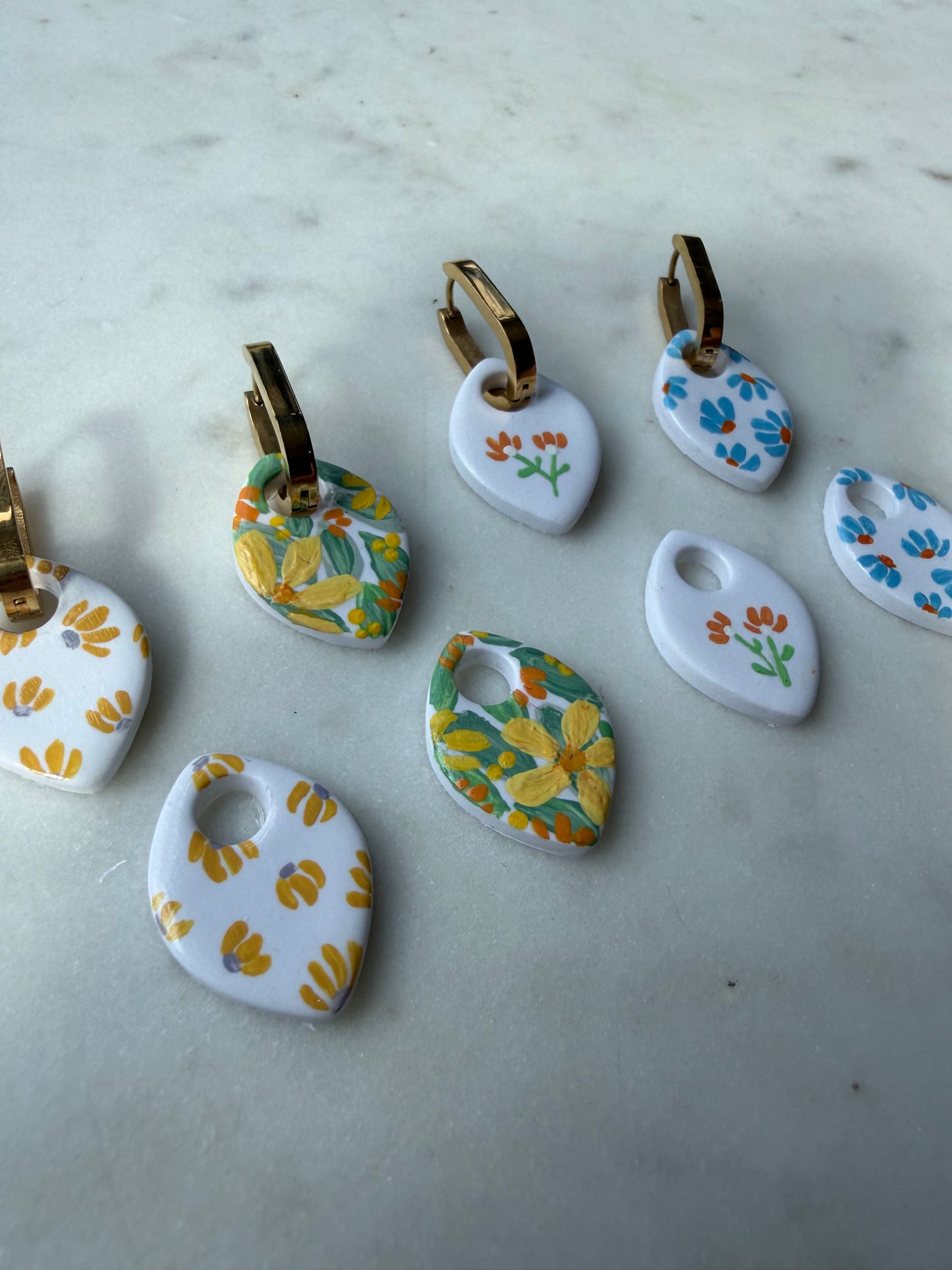 Limited Edition Delta : Hand Painted Interchangeable Earrings