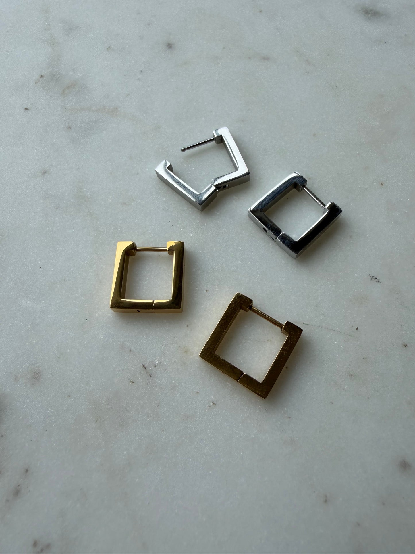Stainless Square Hoops : Not Compatible with all Delta Charms