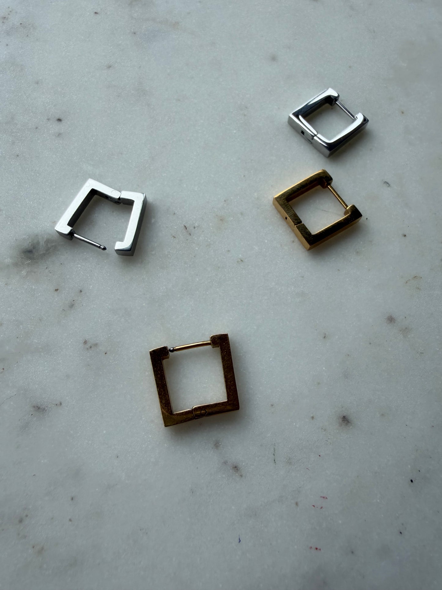 Stainless Square Hoops : Not Compatible with all Delta Charms