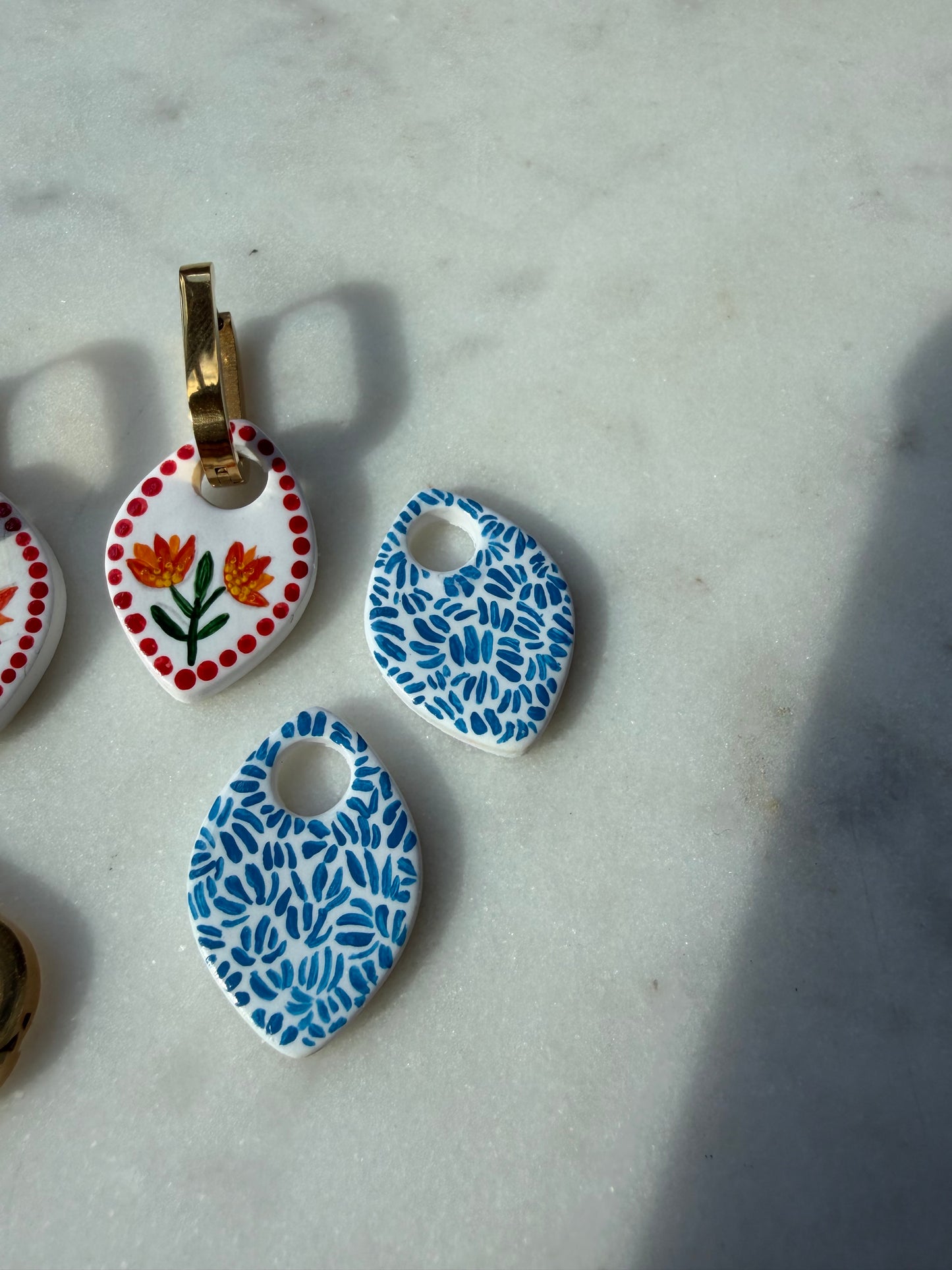 Limited Edition Delta : Hand Painted Interchangeable Earrings