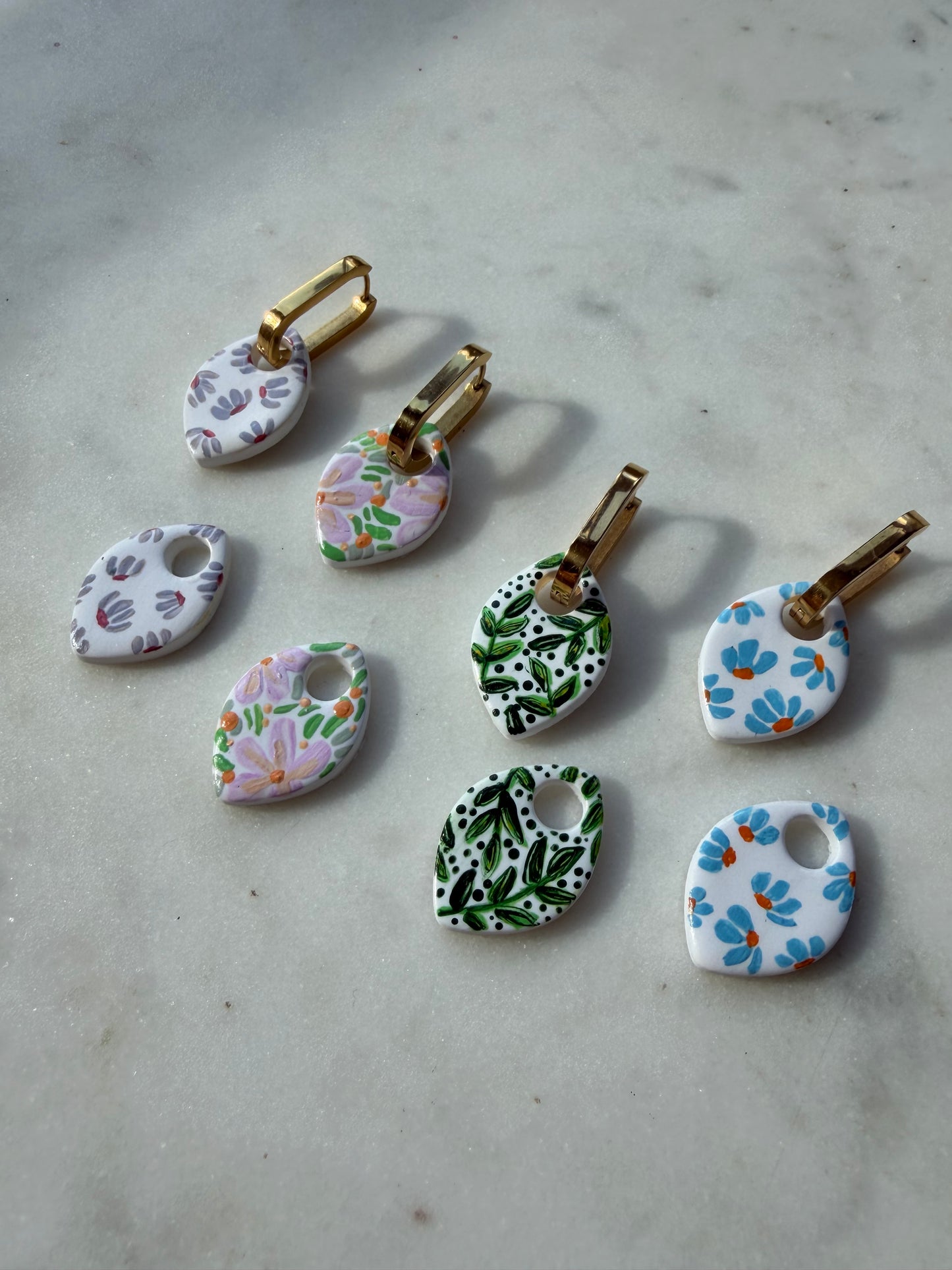 Limited Edition Delta : Hand Painted Interchangeable Earrings