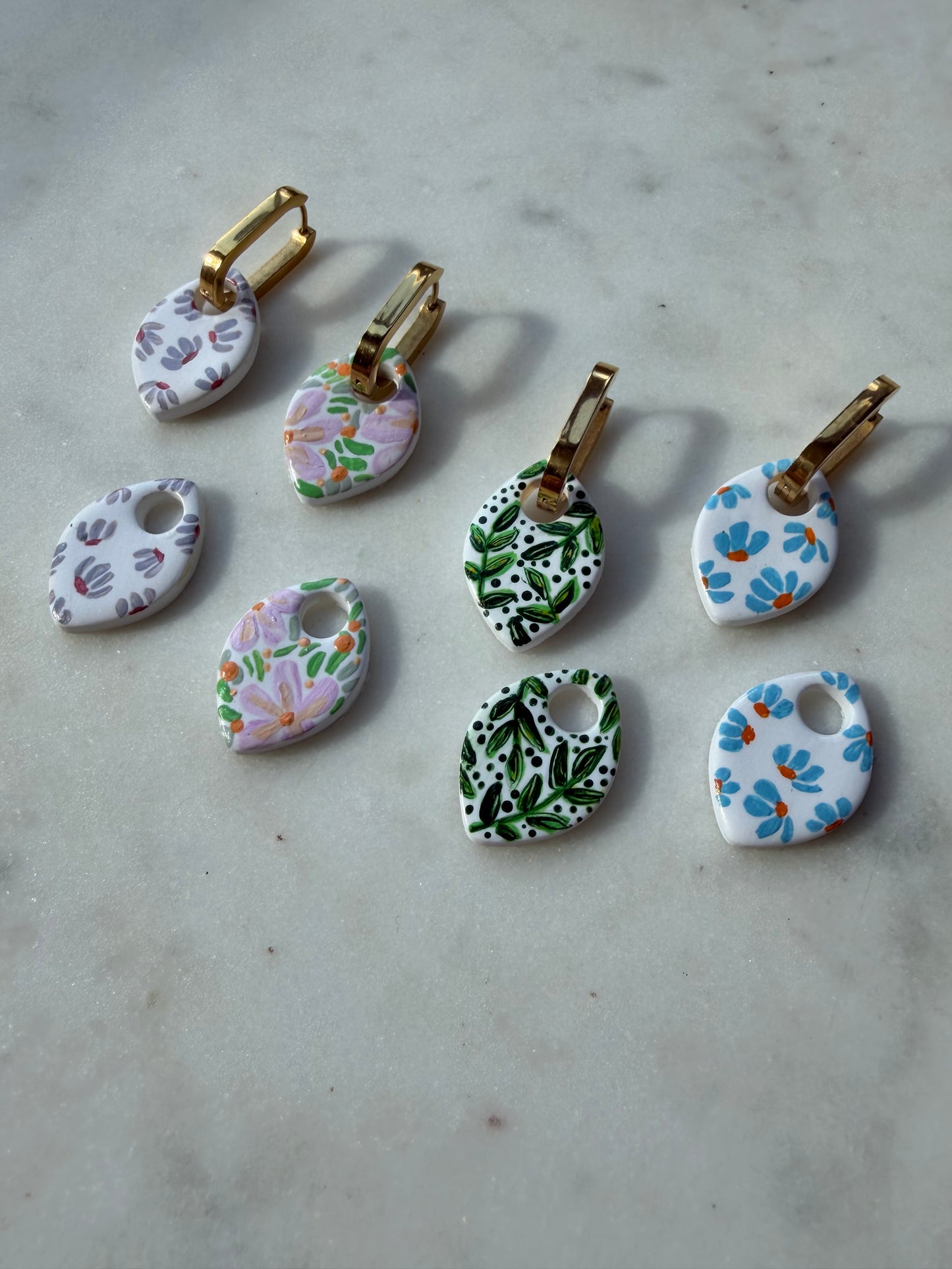 Limited Edition Delta : Hand Painted Interchangeable Earrings