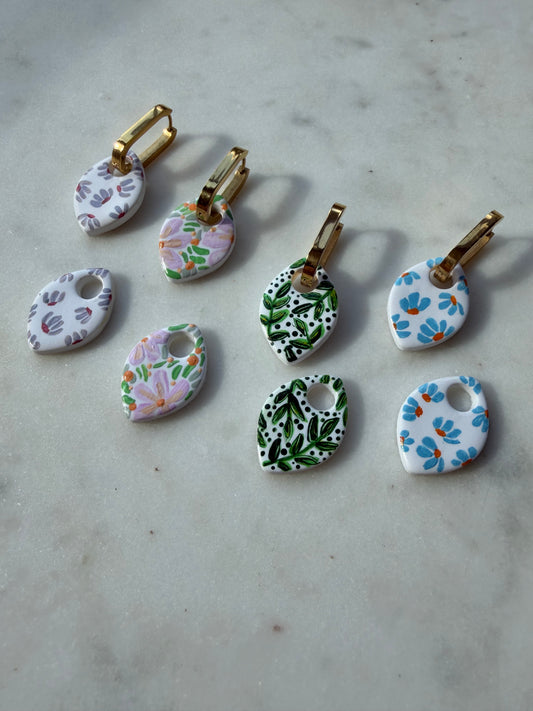 Limited Edition Delta : Hand Painted Interchangeable Earrings